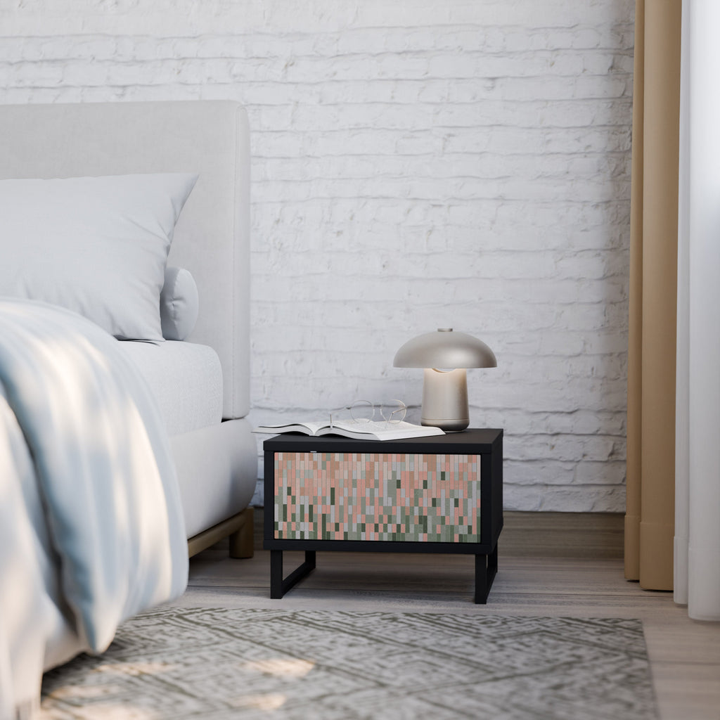 CONSTRUIRE L'AVENIR Table de chevet en finition noire