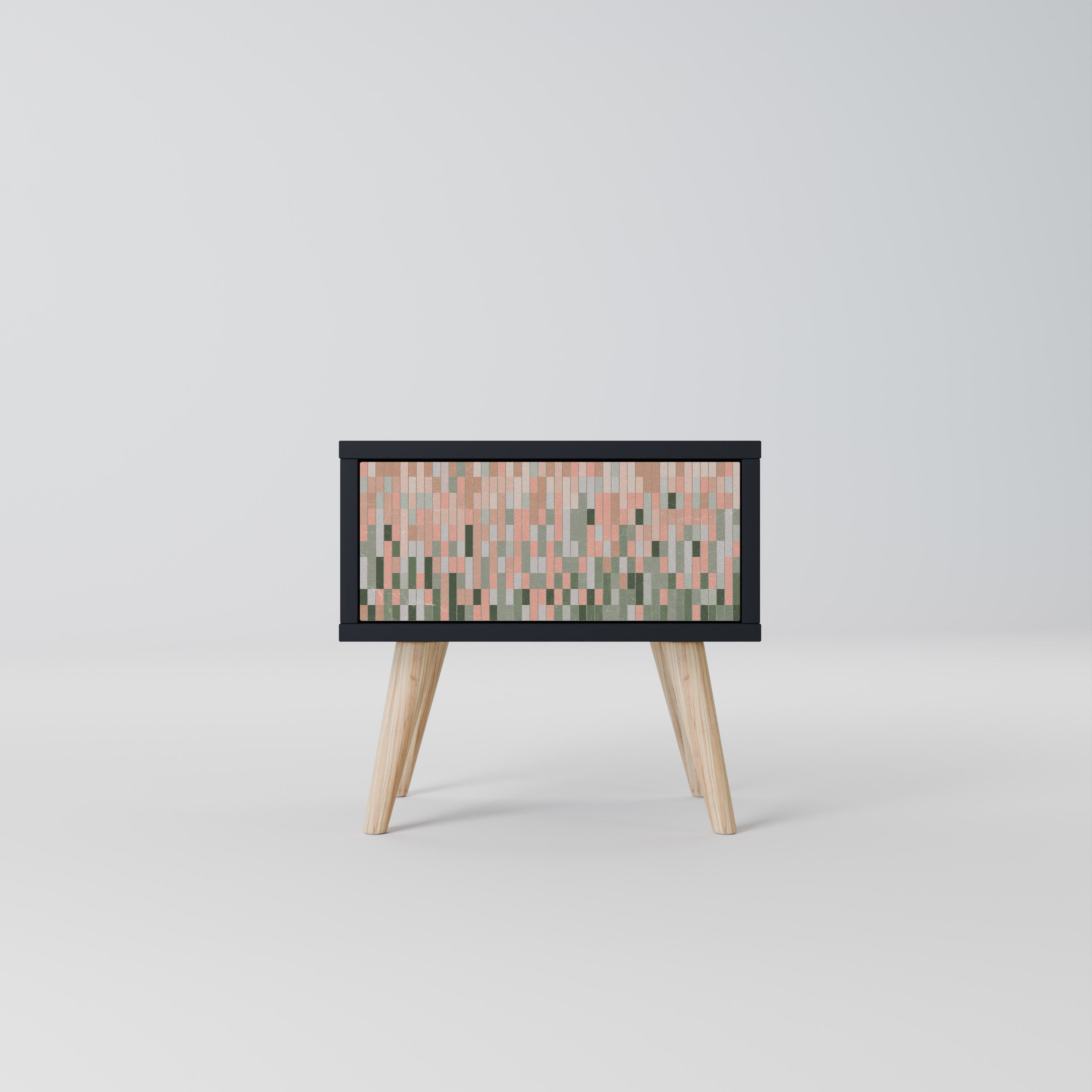 CONSTRUIRE L'AVENIR Table de chevet en finition noire