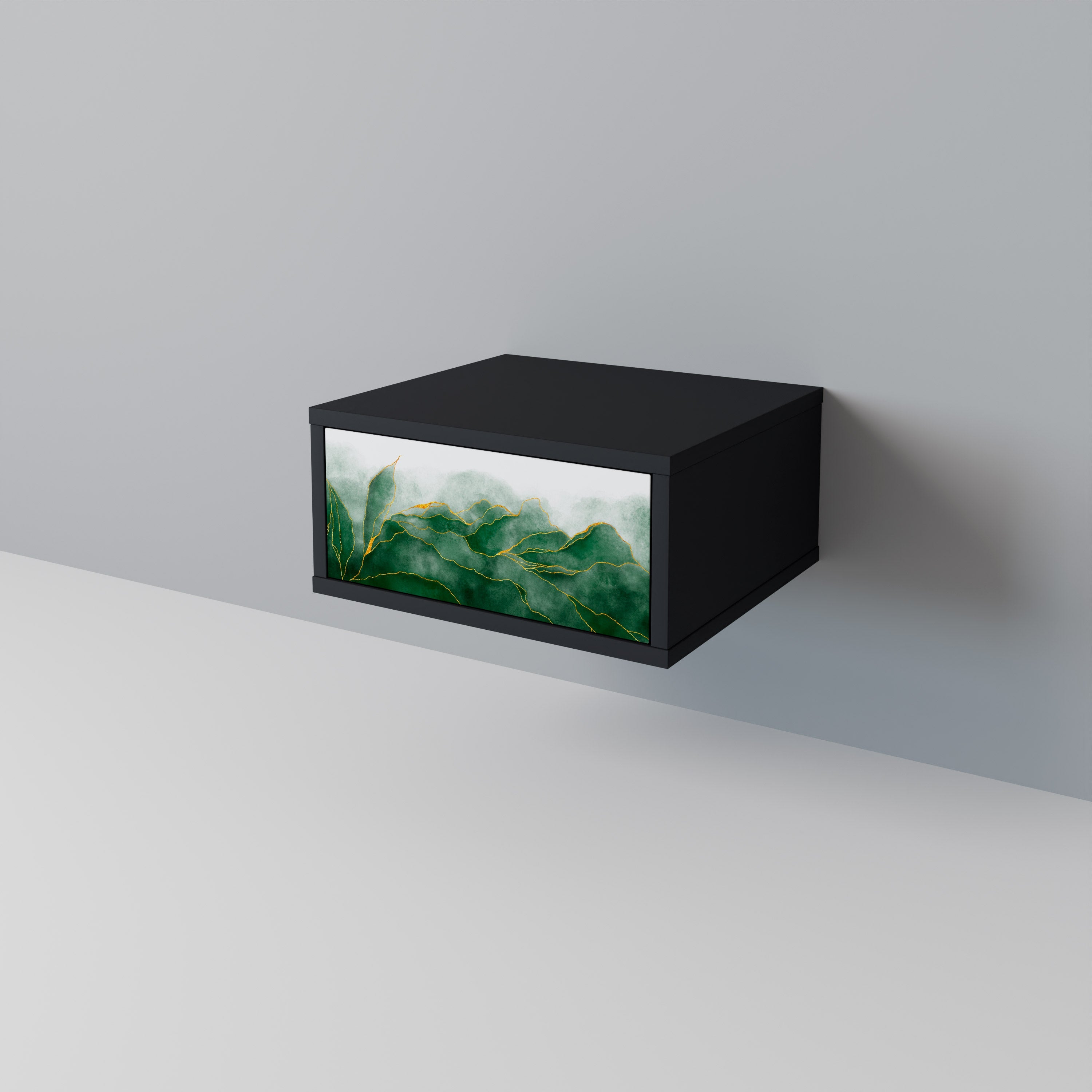 Table de chevet EXPENSIVE NATURE en finition noire