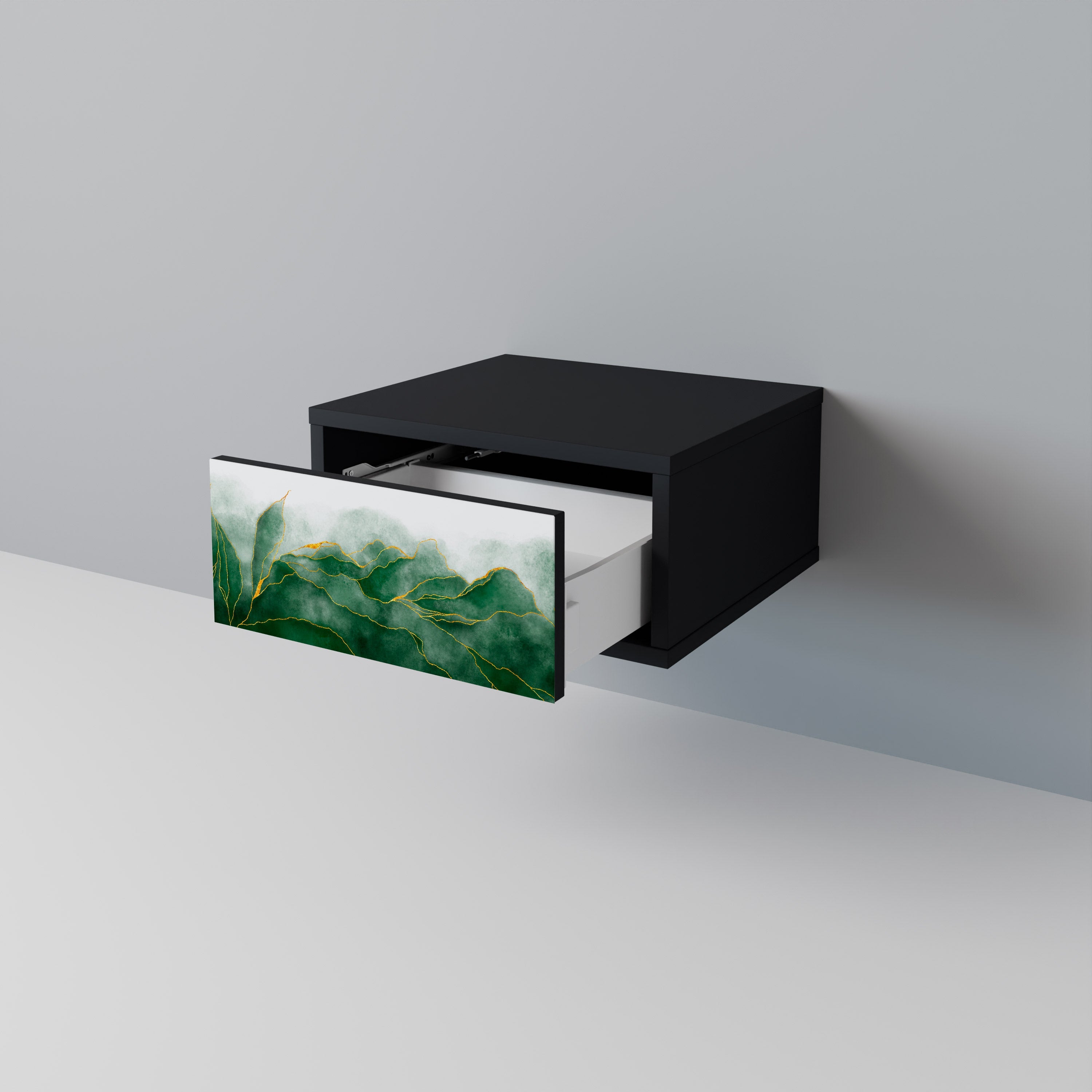 Table de chevet EXPENSIVE NATURE en finition noire