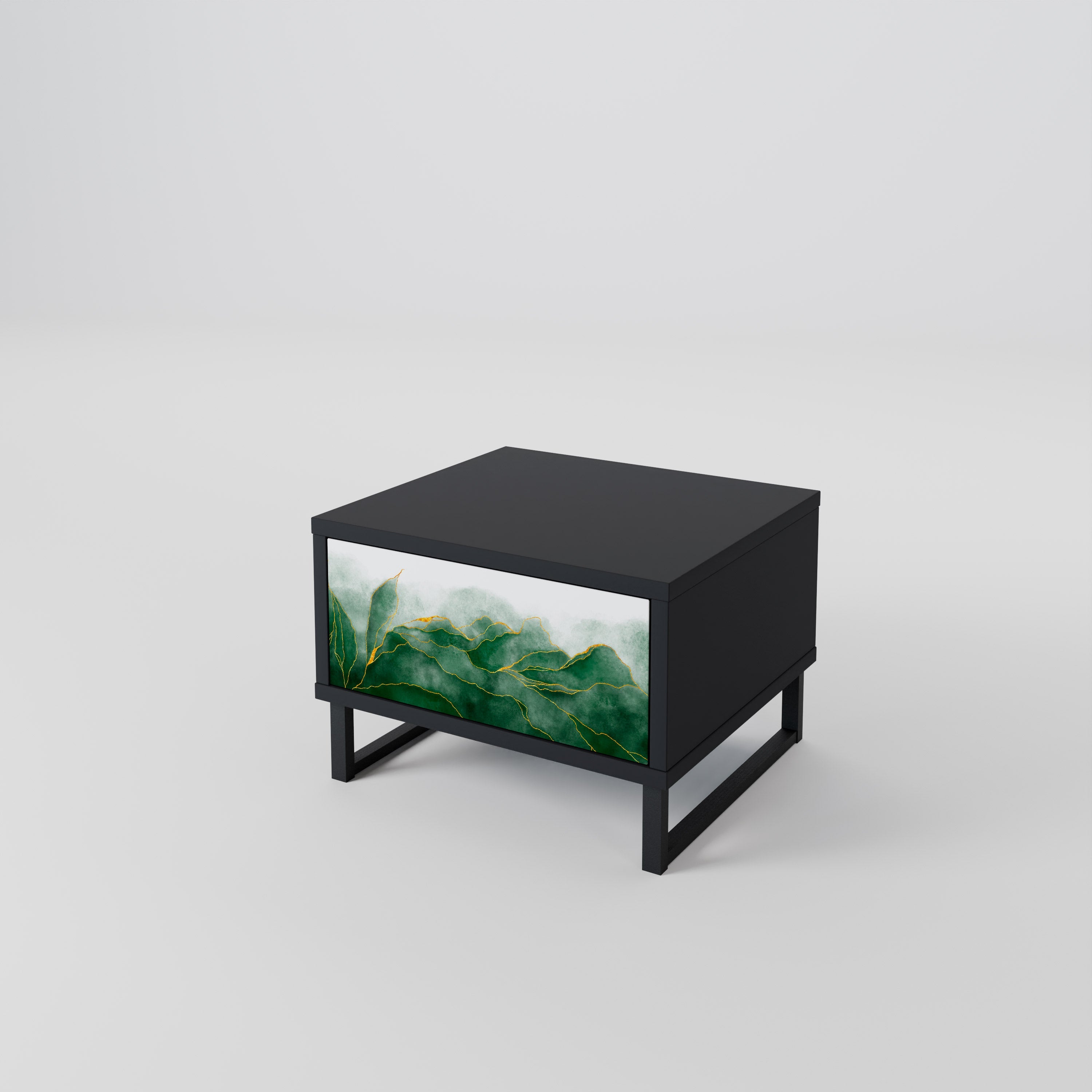 Table de chevet EXPENSIVE NATURE en finition noire