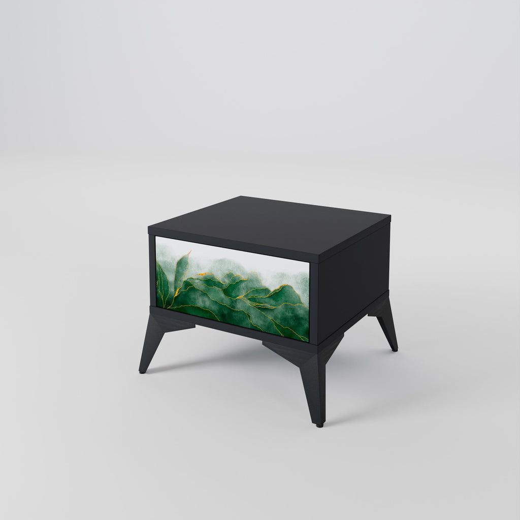 Table de chevet EXPENSIVE NATURE en finition noire