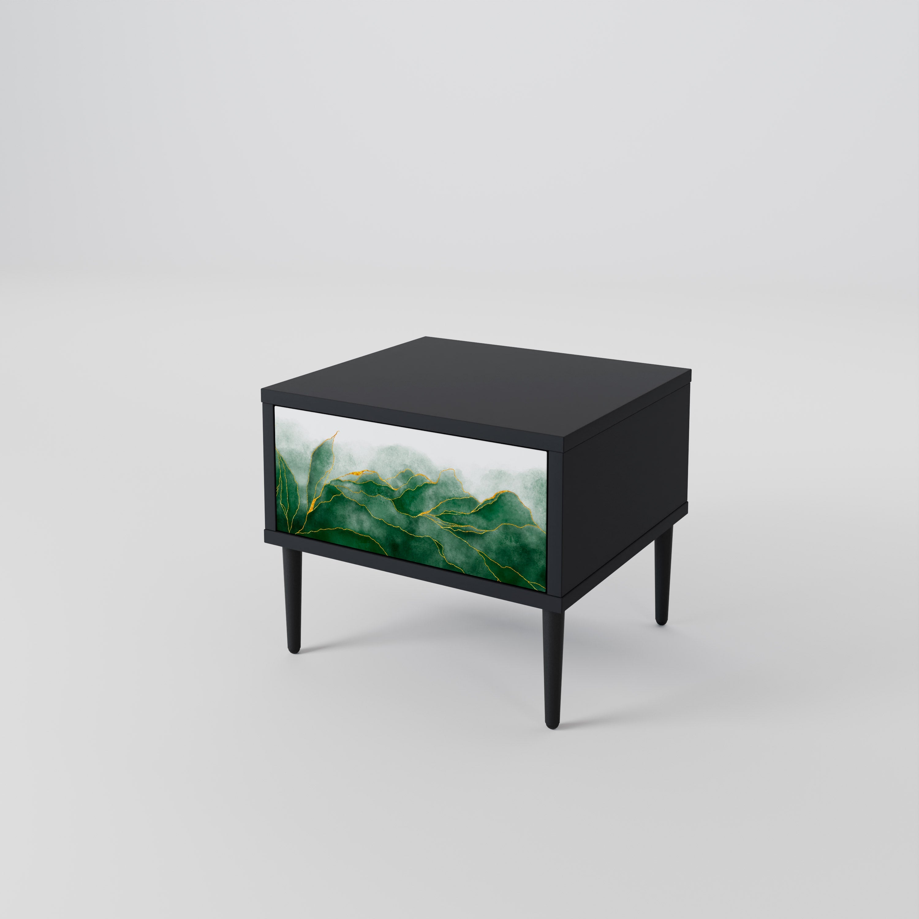 Table de chevet EXPENSIVE NATURE en finition noire