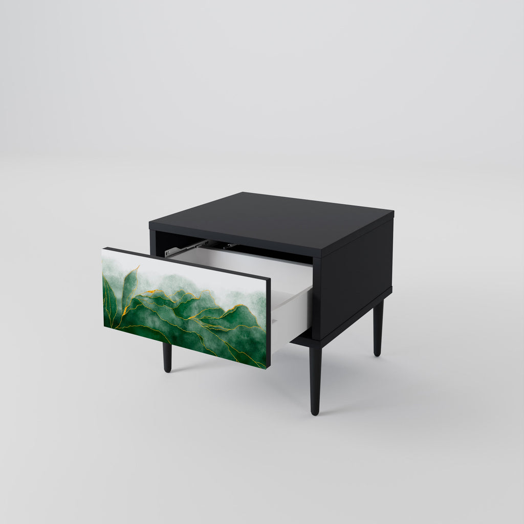 Table de chevet EXPENSIVE NATURE en finition noire