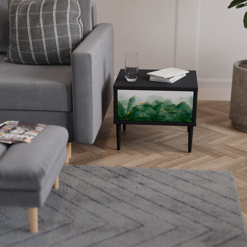 Table de chevet EXPENSIVE NATURE en finition noire