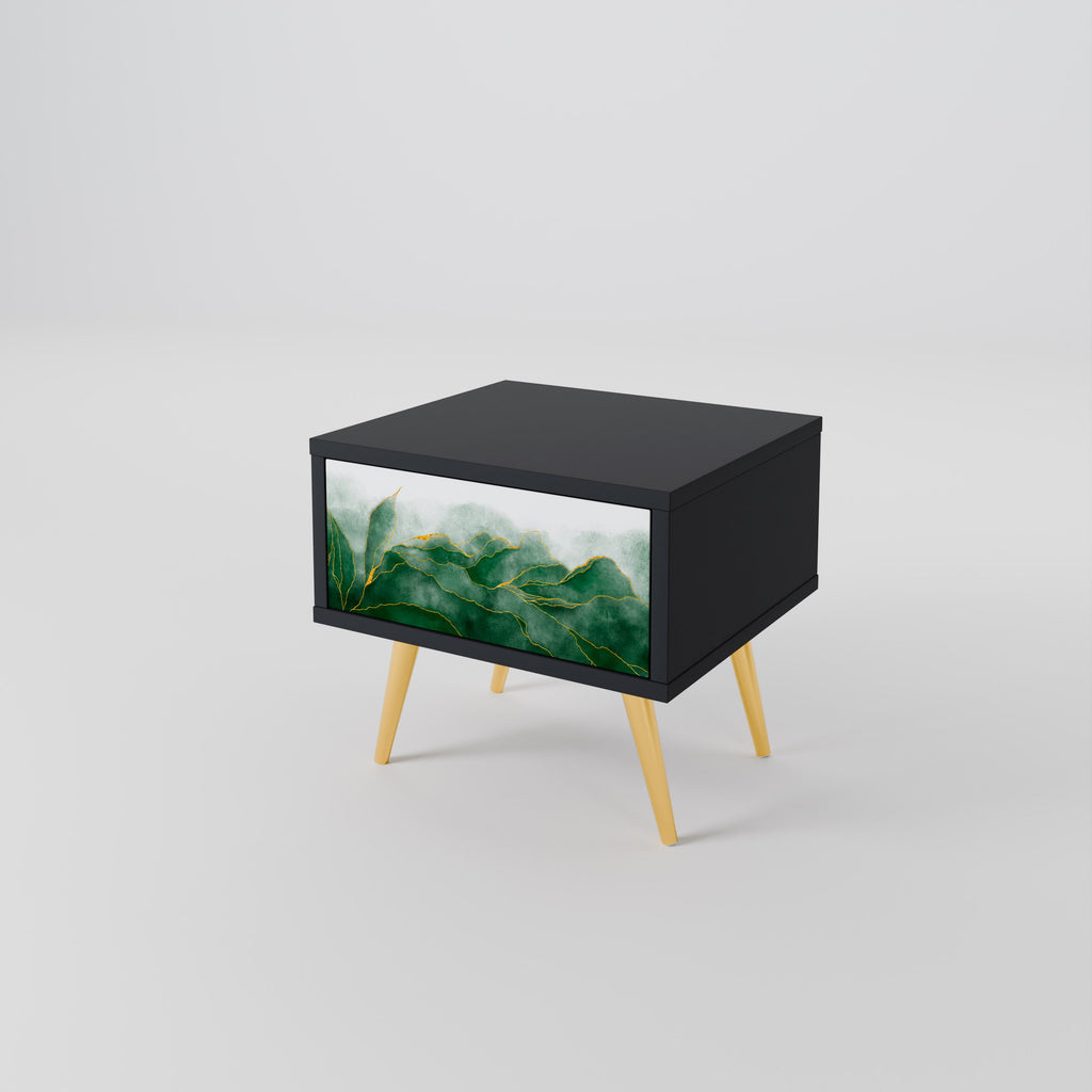 Table de chevet EXPENSIVE NATURE en finition noire