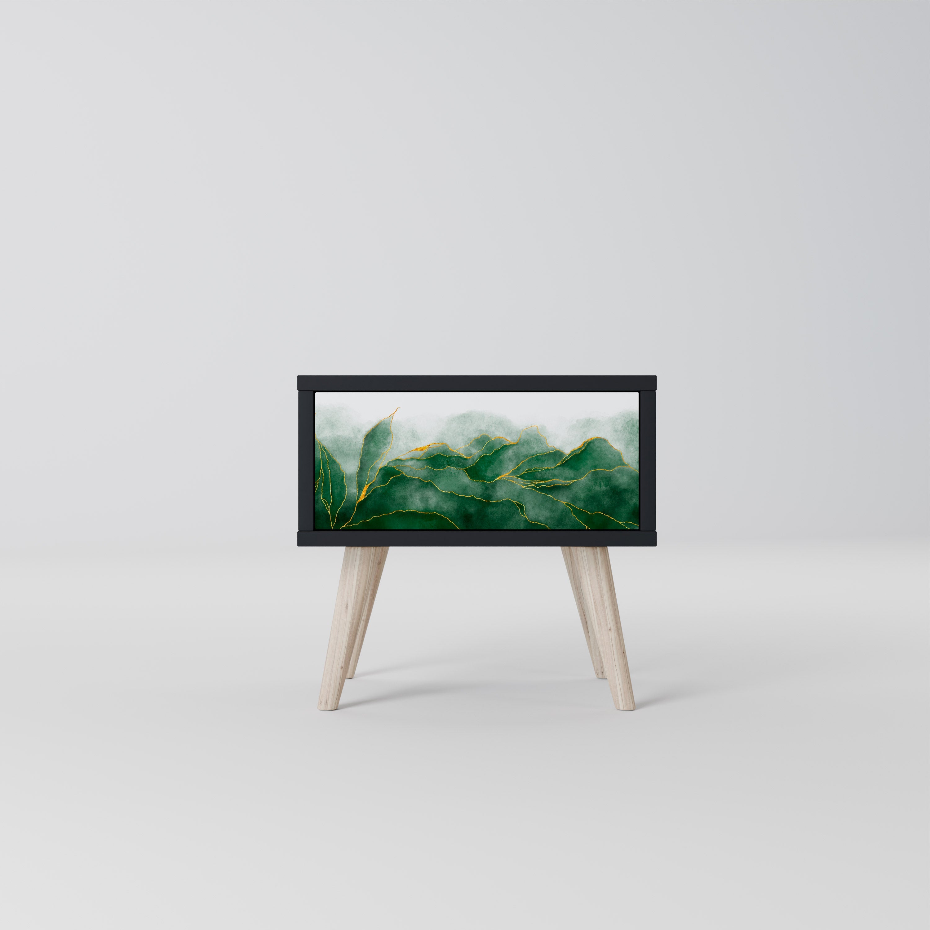 Table de chevet EXPENSIVE NATURE en finition noire