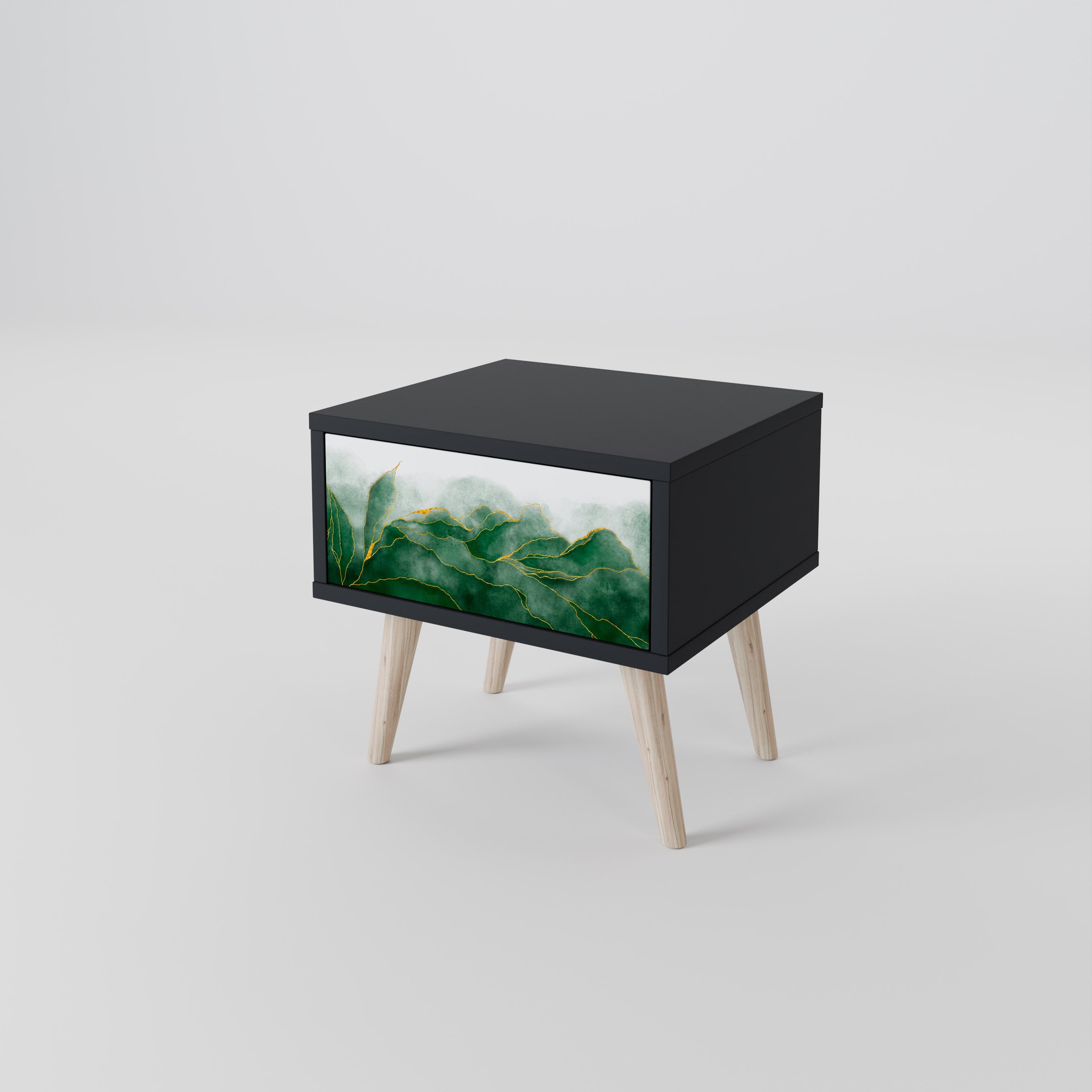 Table de chevet EXPENSIVE NATURE en finition noire