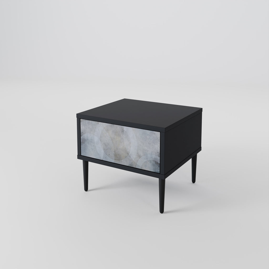 Table de chevet MUTED ARC en finition noire