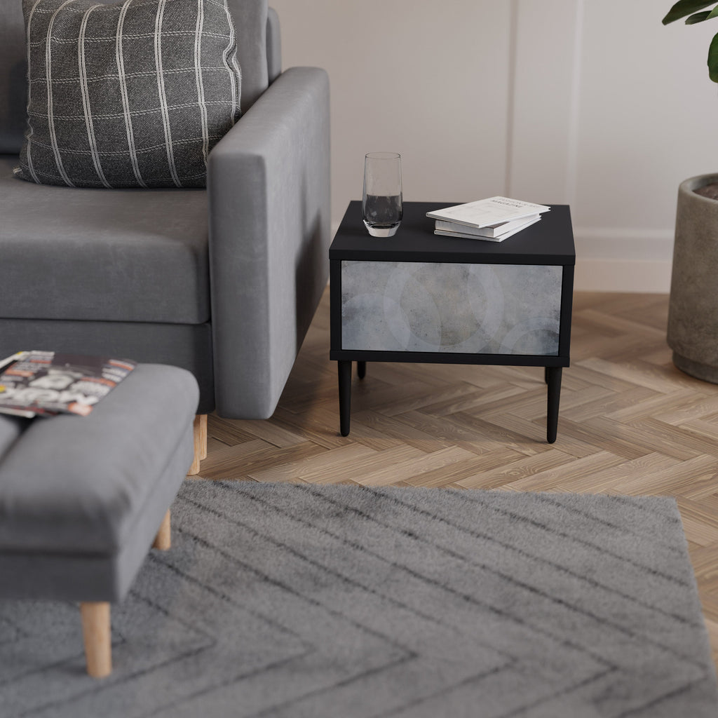 Table de chevet MUTED ARC en finition noire