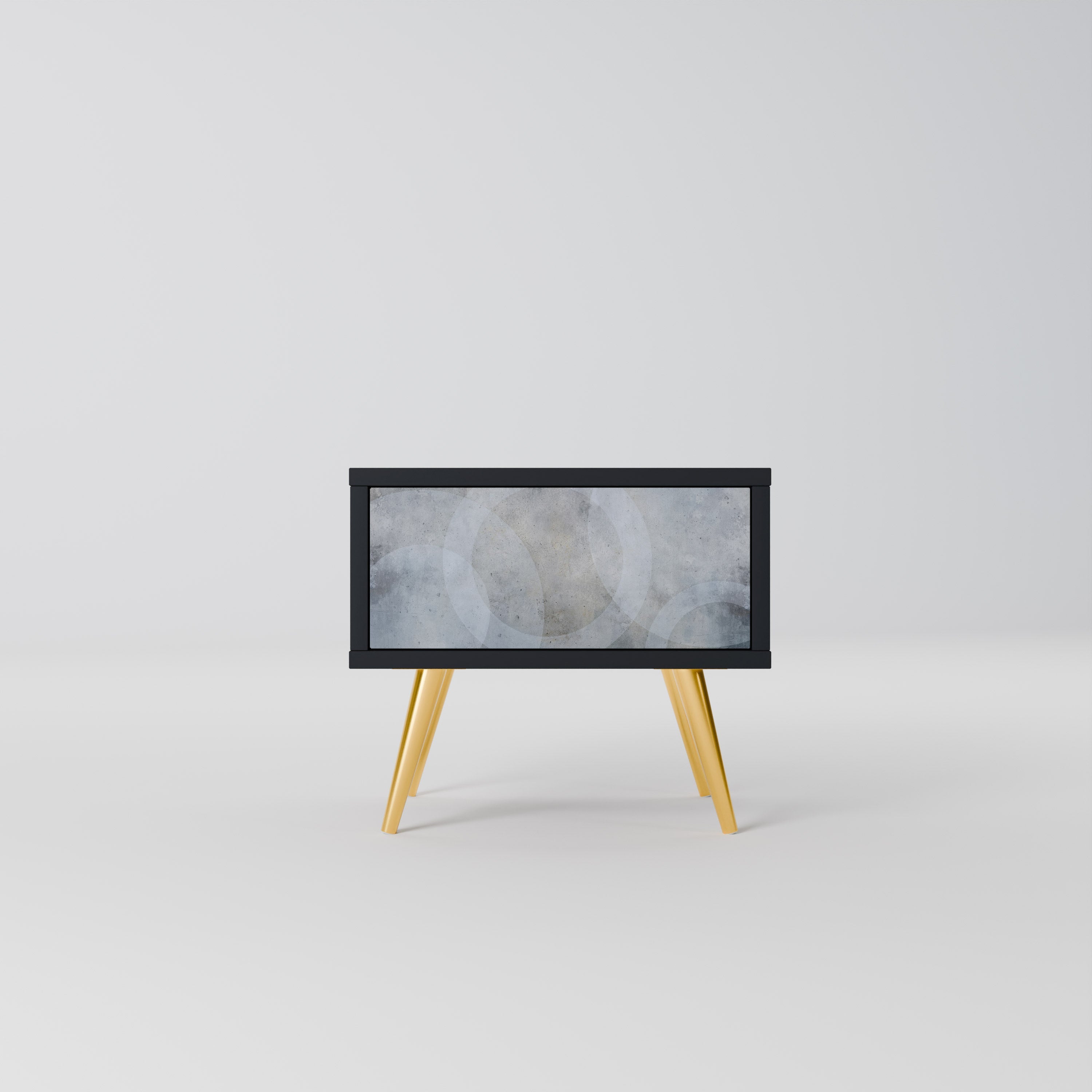 Table de chevet MUTED ARC en finition noire