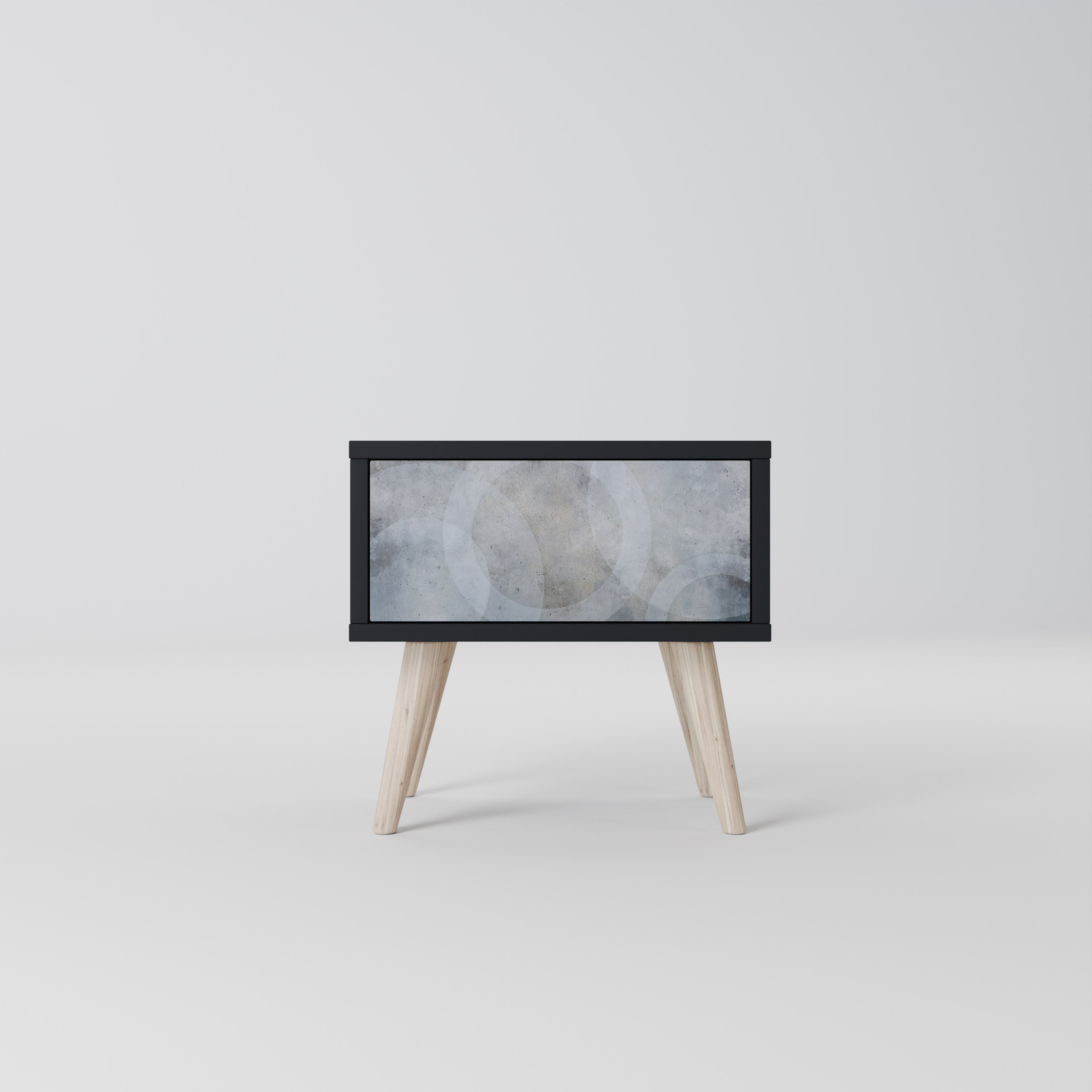 Table de chevet MUTED ARC en finition noire