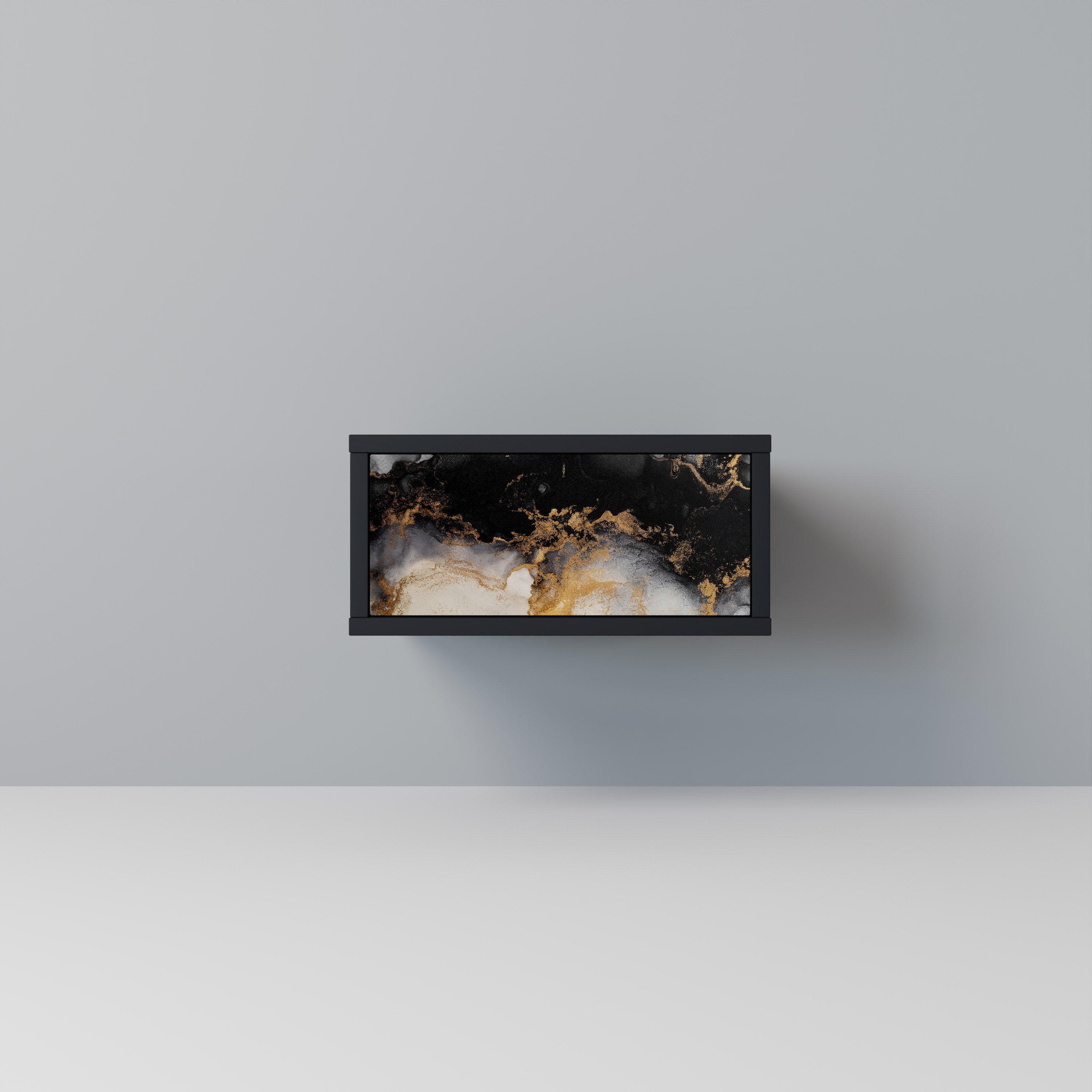 Table de chevet MARBLE OF TOMMORROW en finition noire