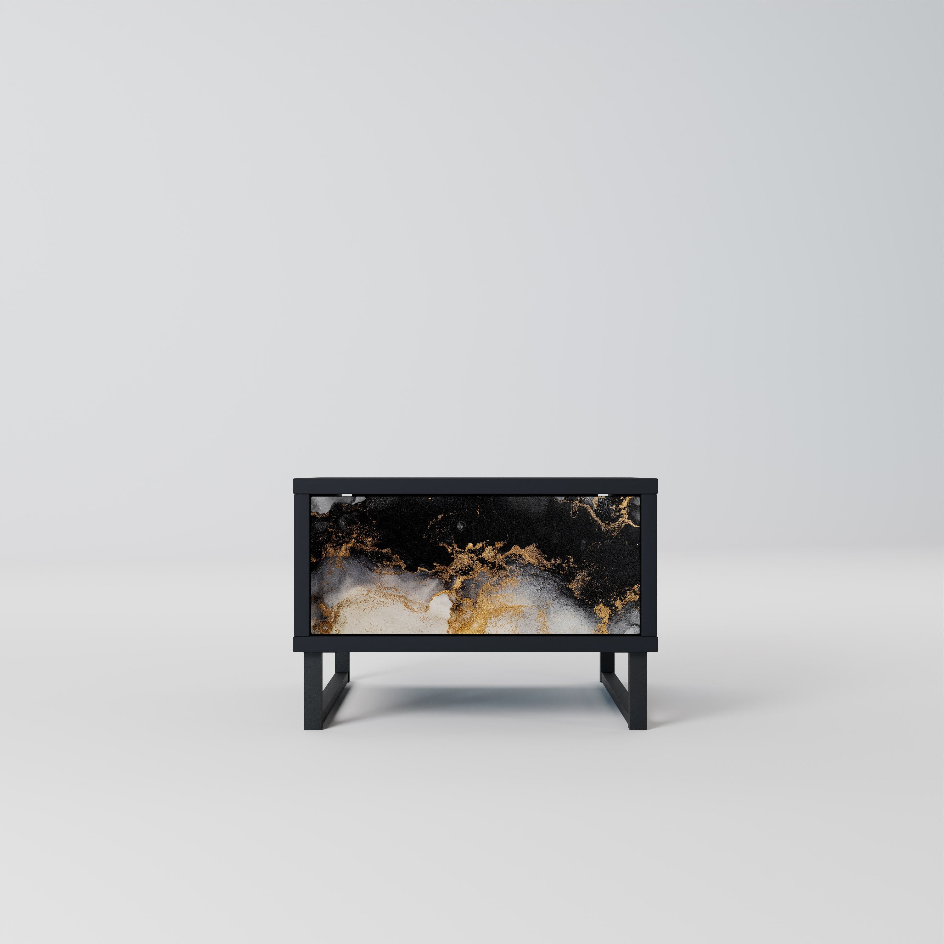 Table de chevet MARBLE OF TOMMORROW en finition noire