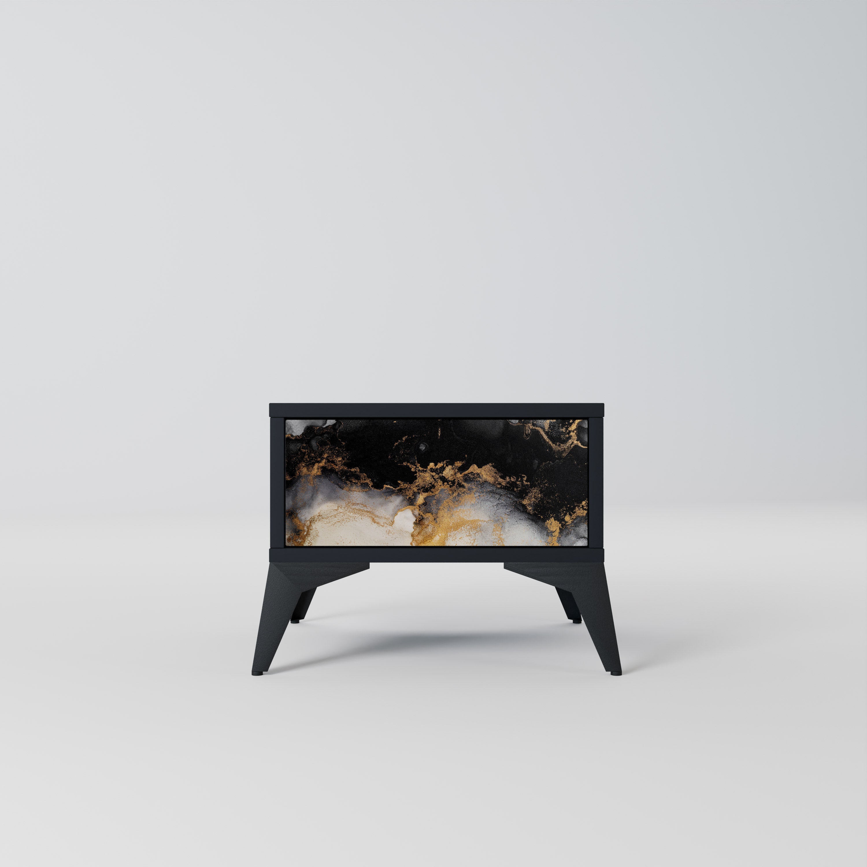 Table de chevet MARBLE OF TOMMORROW en finition noire