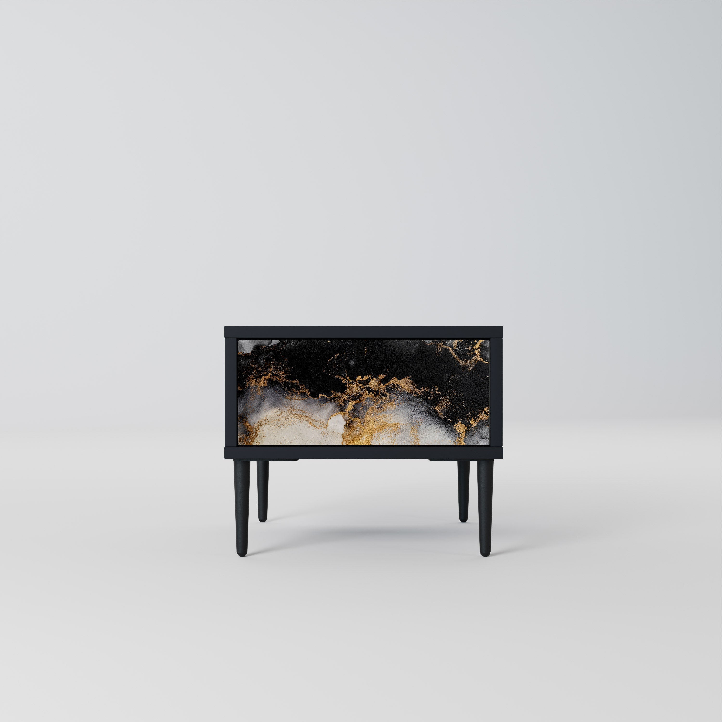 Table de chevet MARBLE OF TOMMORROW en finition noire