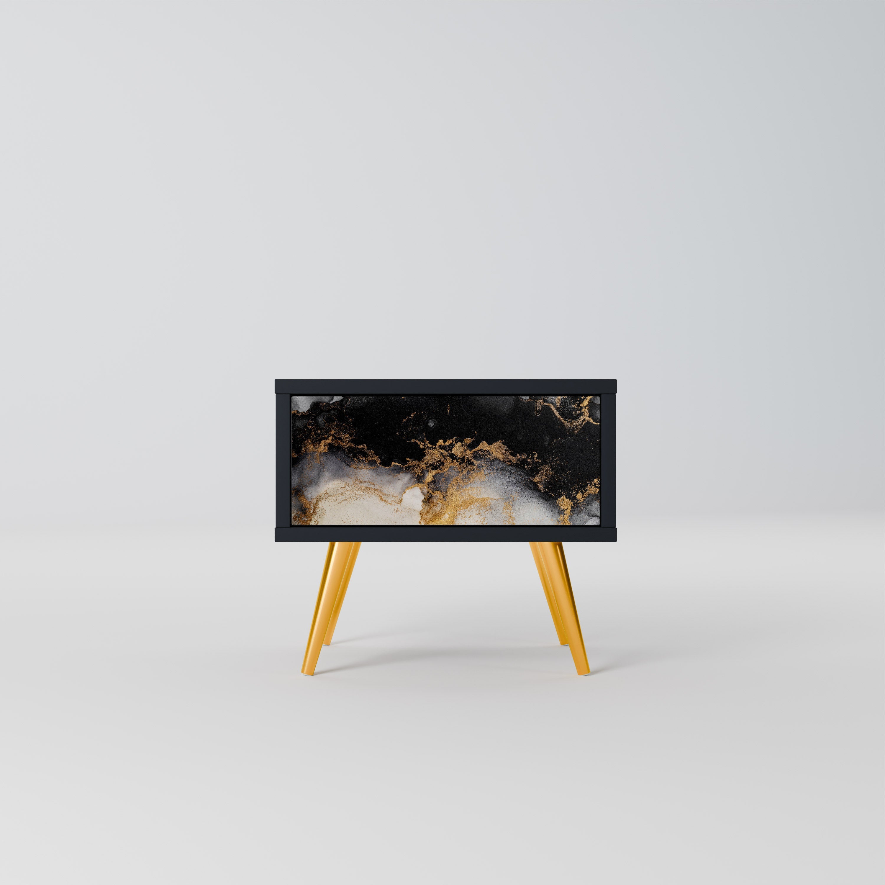 Table de chevet MARBLE OF TOMMORROW en finition noire