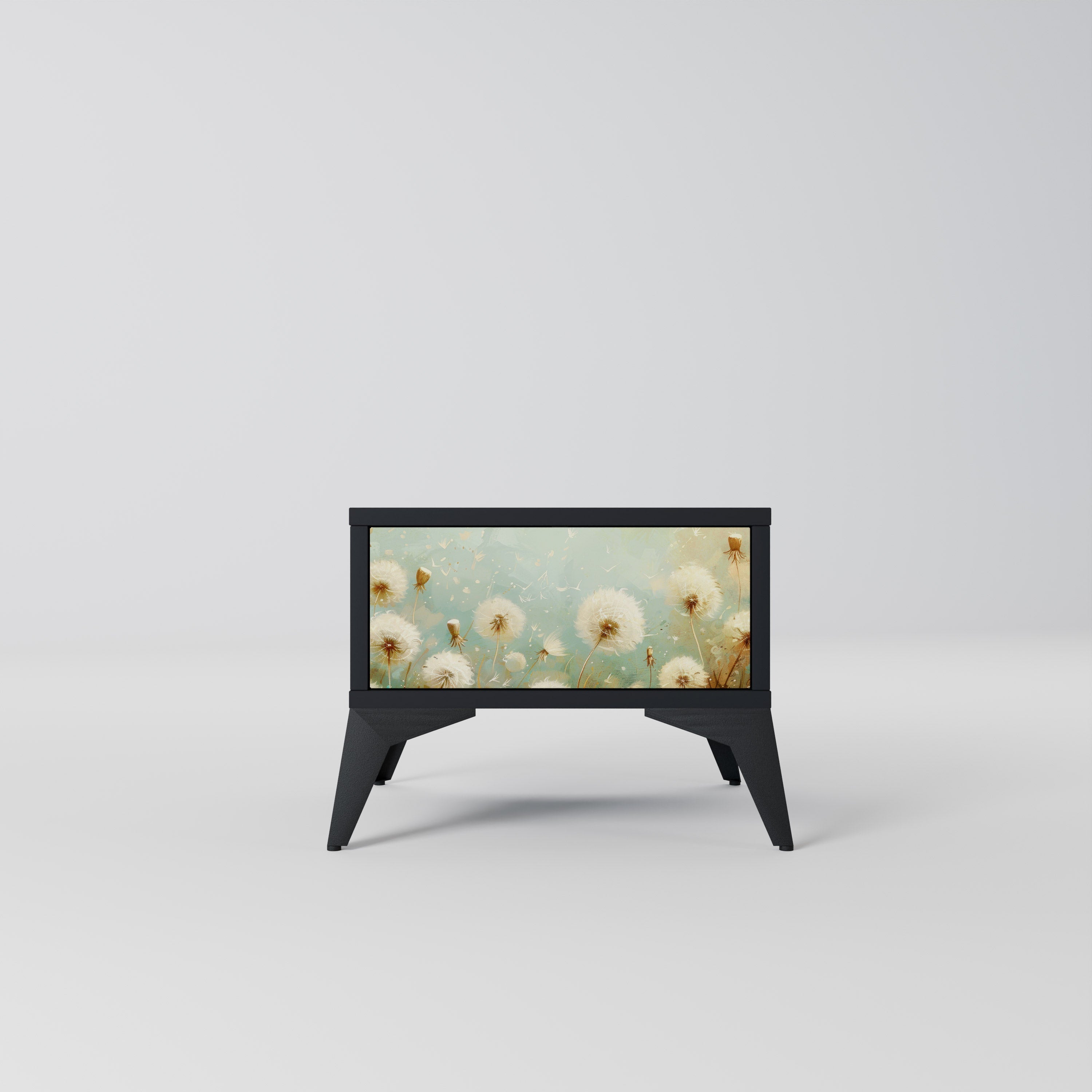 Table de chevet DREAMY MEADOW en finition noire