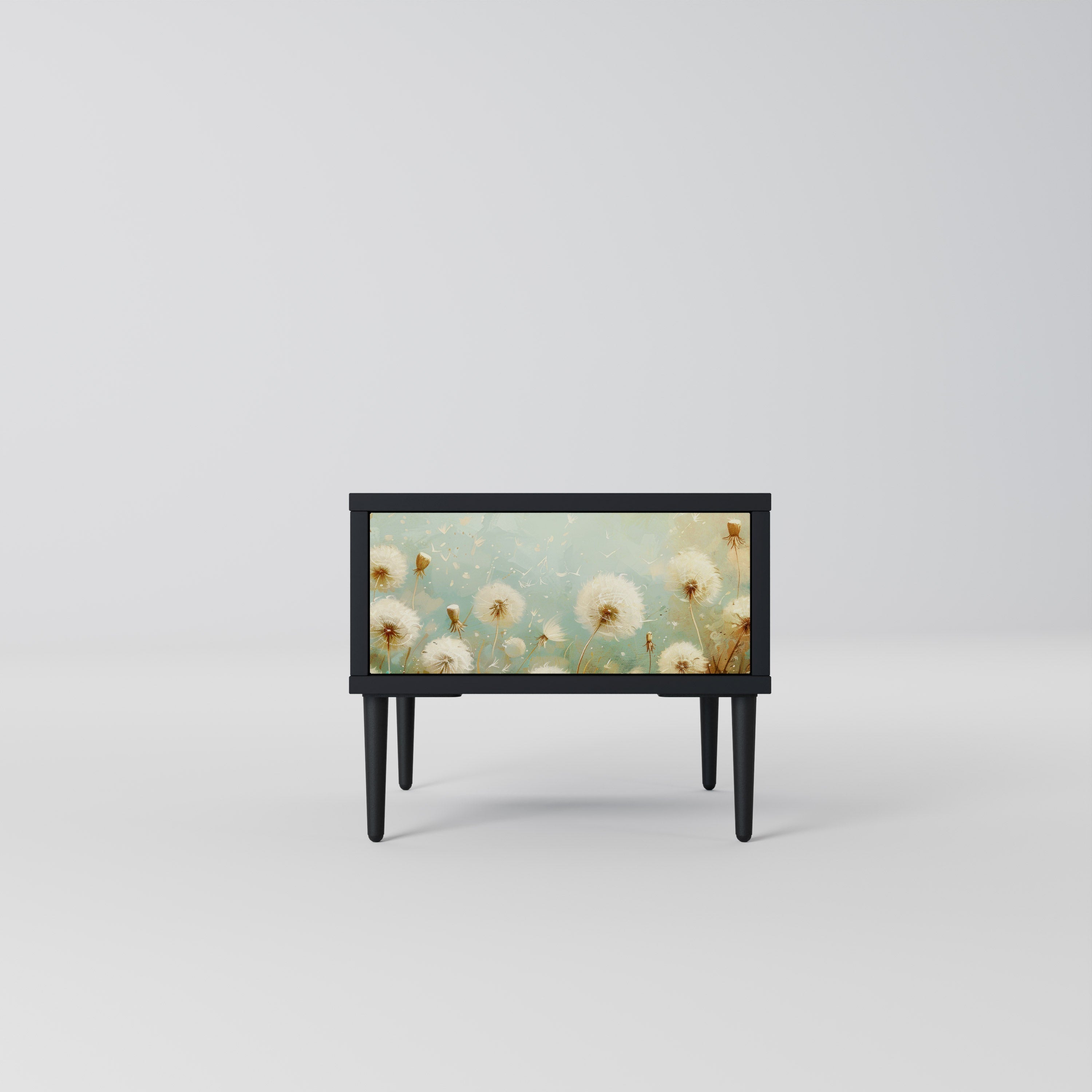 Table de chevet DREAMY MEADOW en finition noire