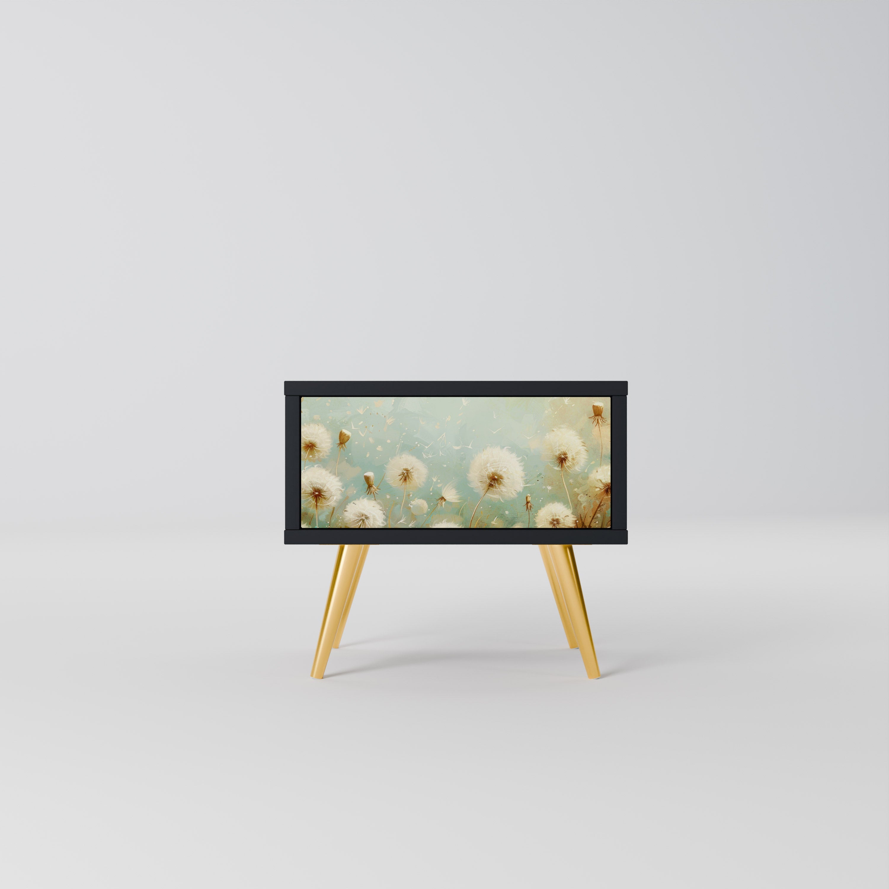 Table de chevet DREAMY MEADOW en finition noire