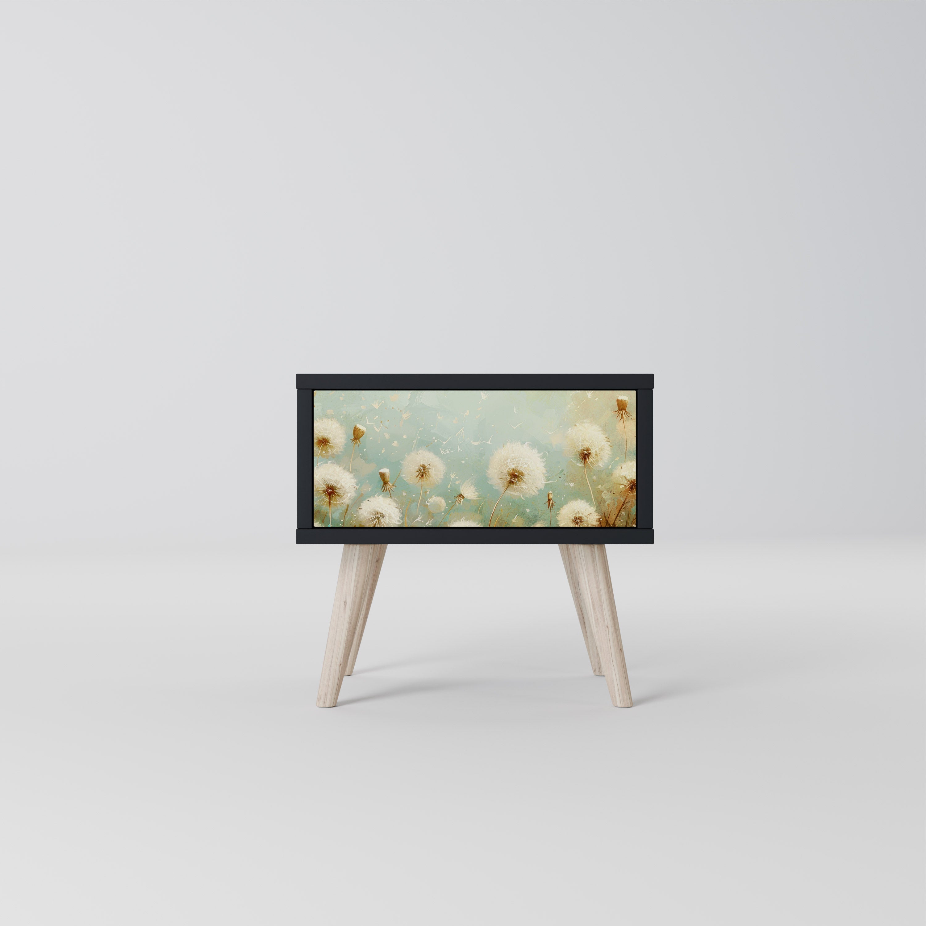 Table de chevet DREAMY MEADOW en finition noire