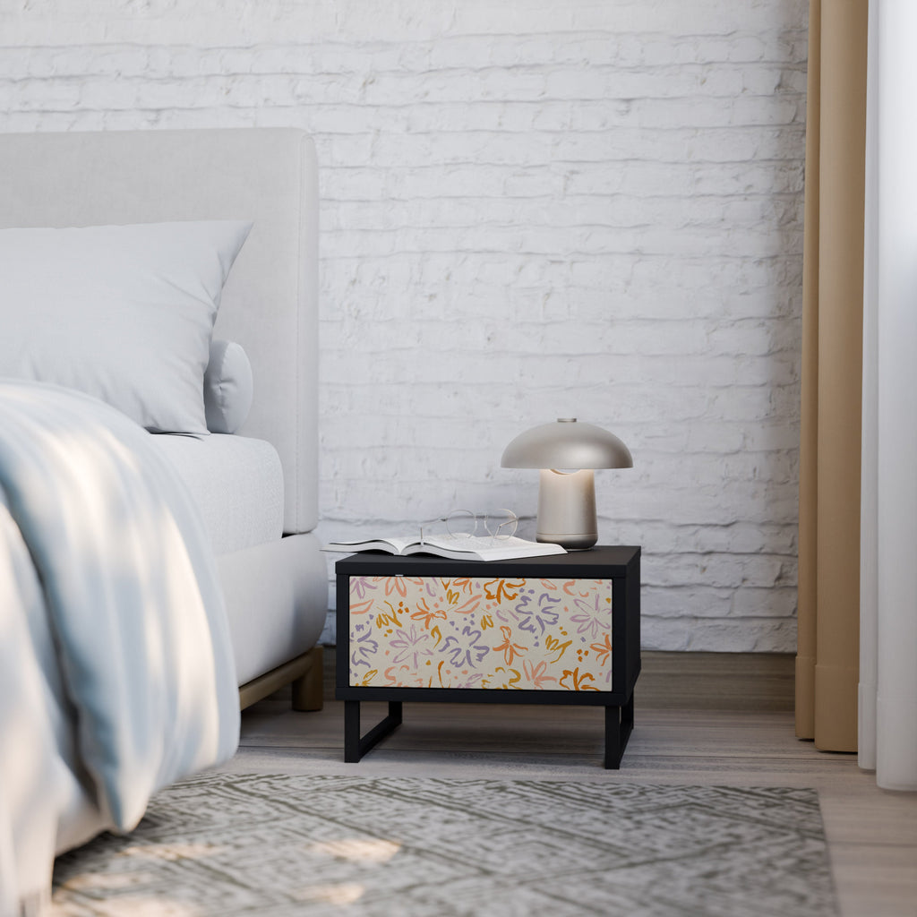 Table de chevet SPRING WHIMSY en finition noire