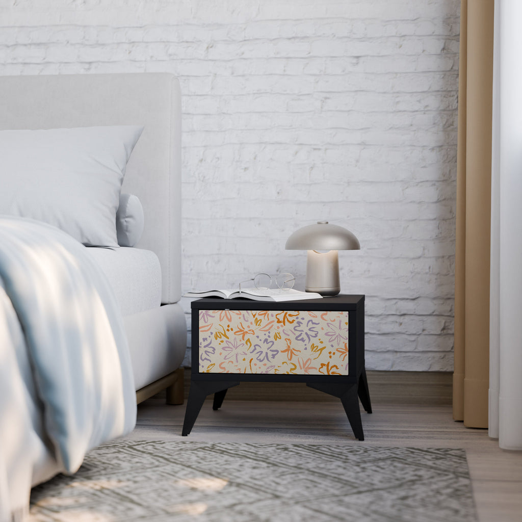 Table de chevet SPRING WHIMSY en finition noire