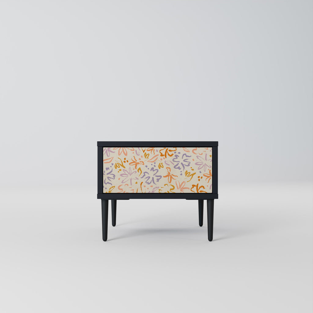 Table de chevet SPRING WHIMSY en finition noire