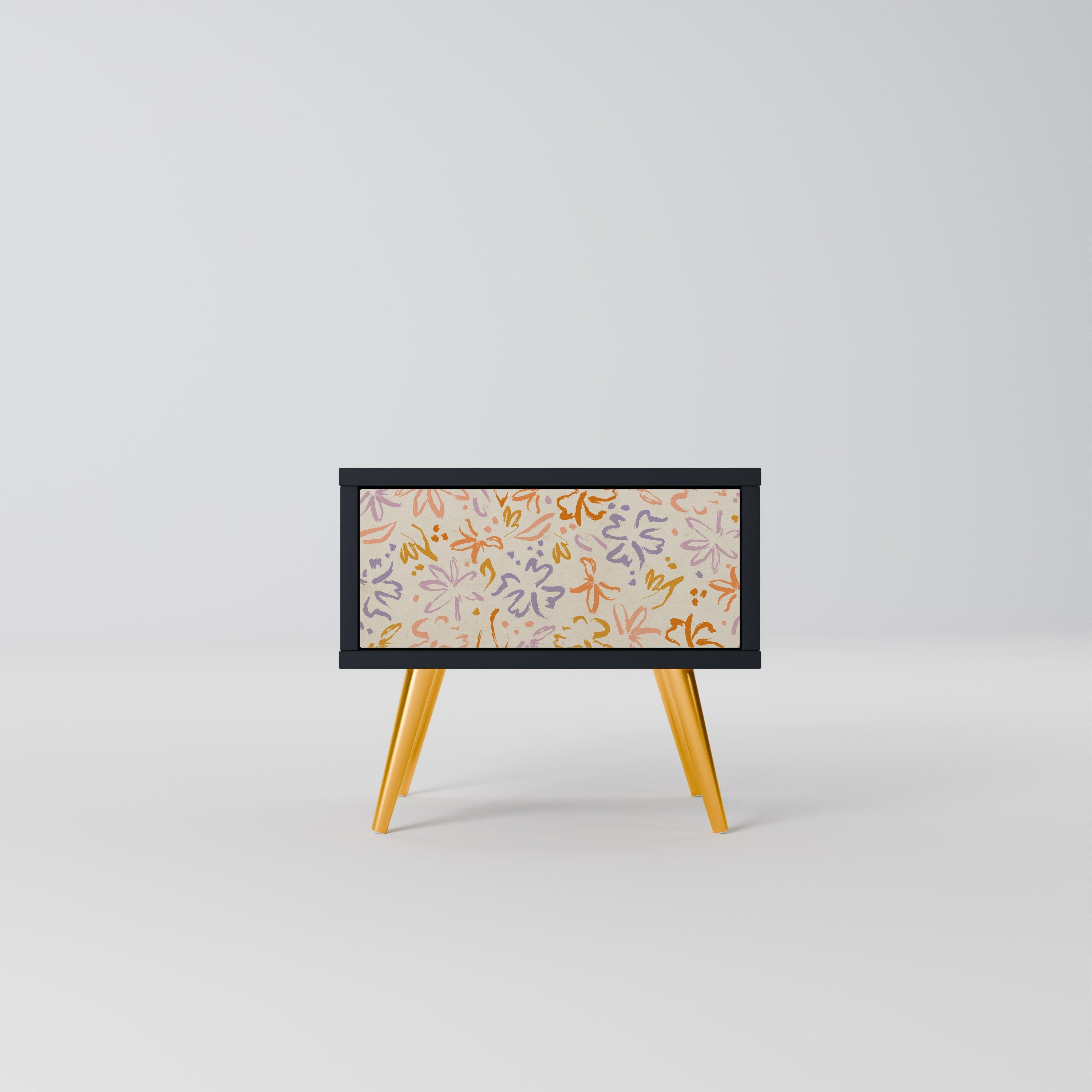 Table de chevet SPRING WHIMSY en finition noire