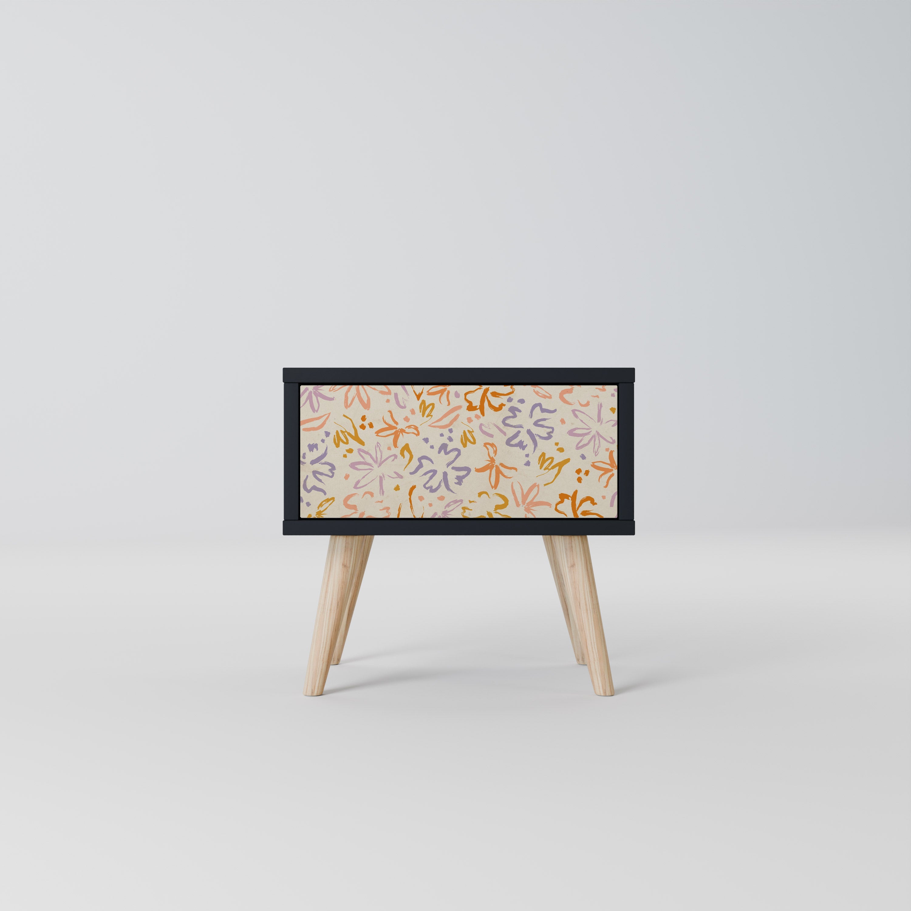 Table de chevet SPRING WHIMSY en finition noire