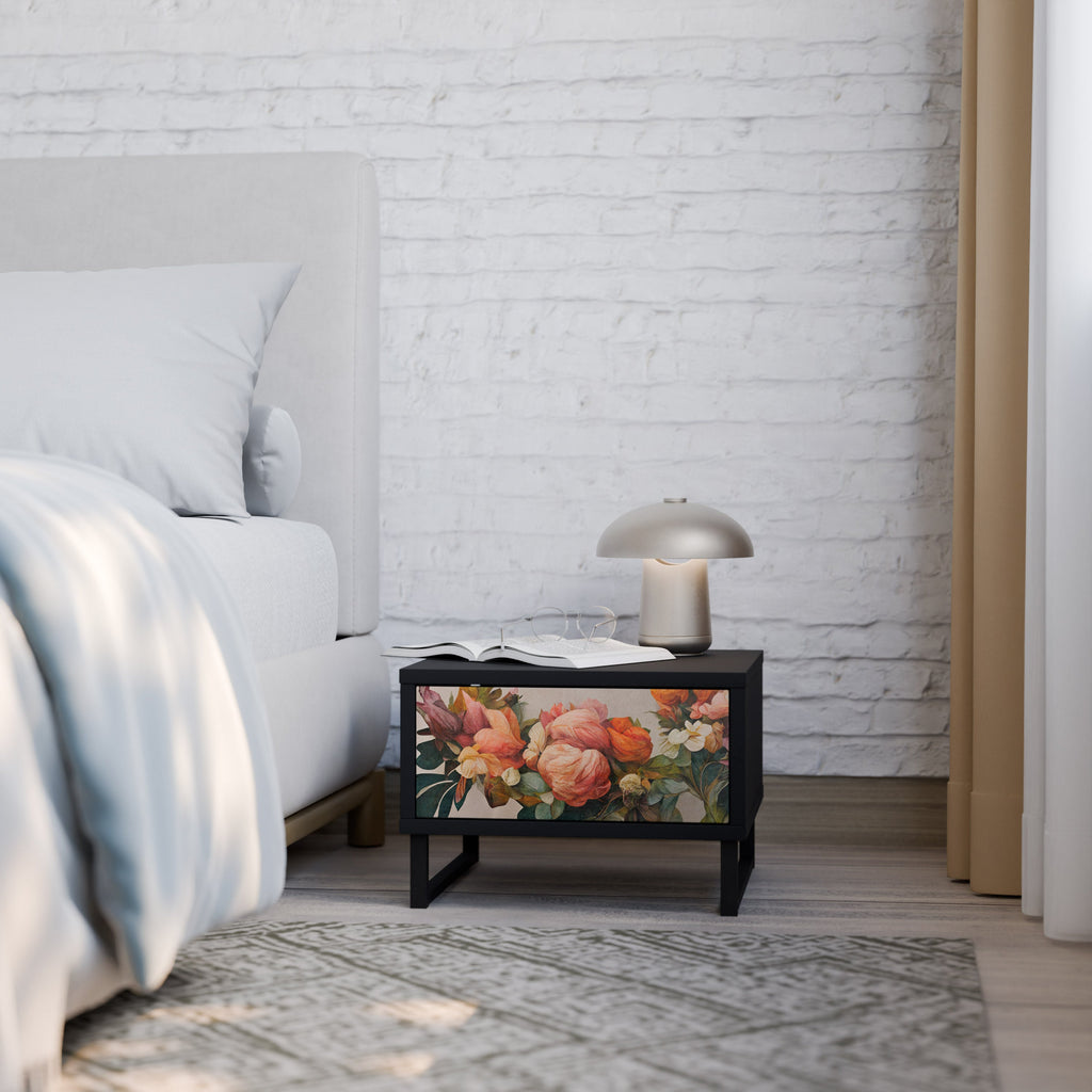 Table de chevet STYLISH BEAUTY en finition noire