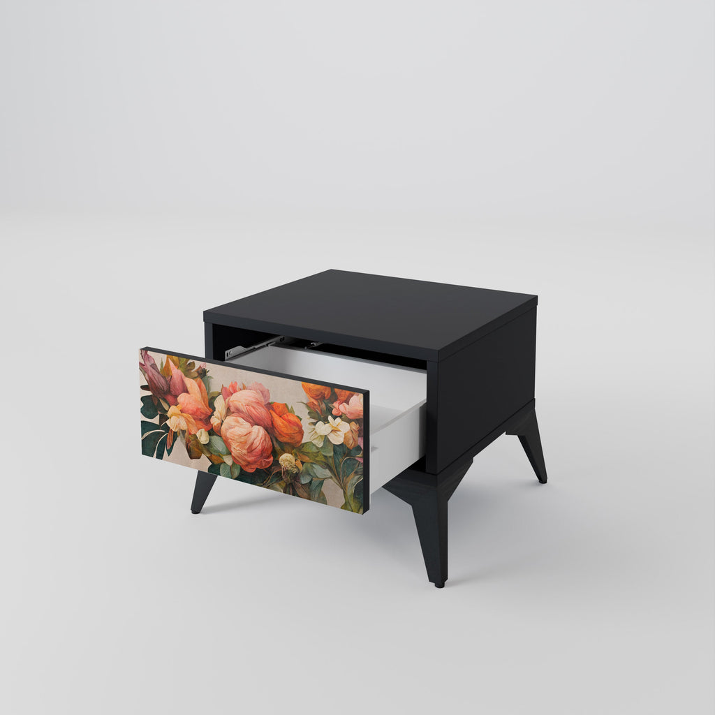 Table de chevet STYLISH BEAUTY en finition noire