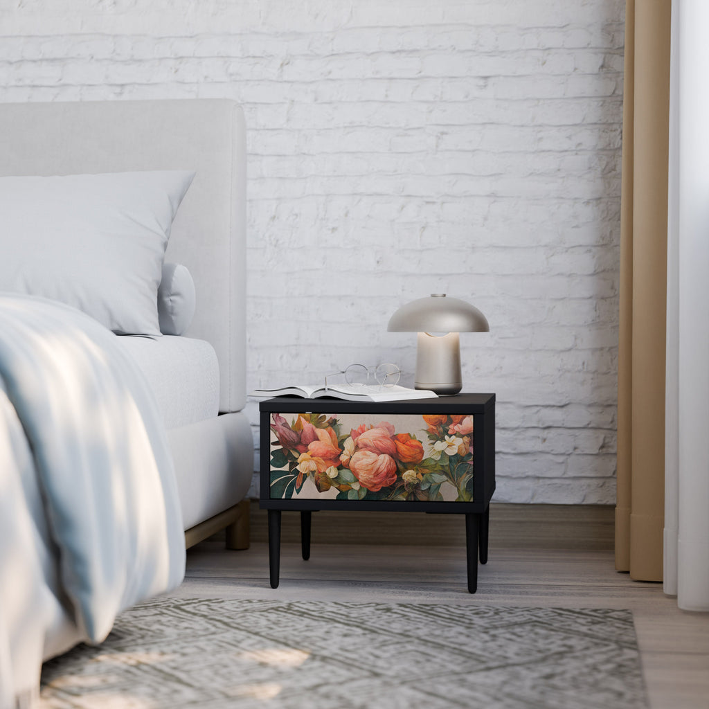 Table de chevet STYLISH BEAUTY en finition noire