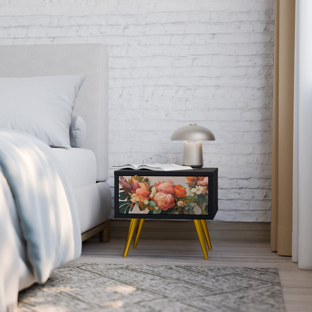 Table de chevet STYLISH BEAUTY en finition noire