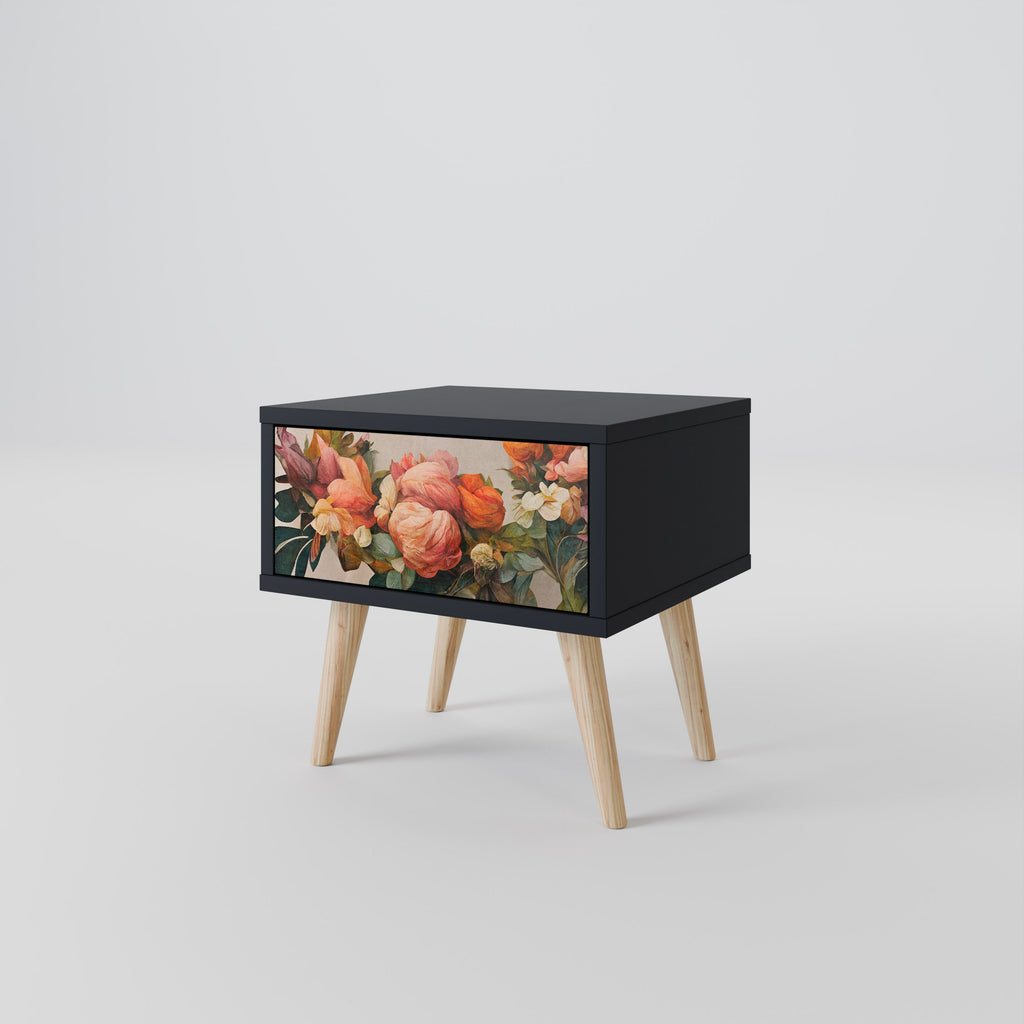 Table de chevet STYLISH BEAUTY en finition noire