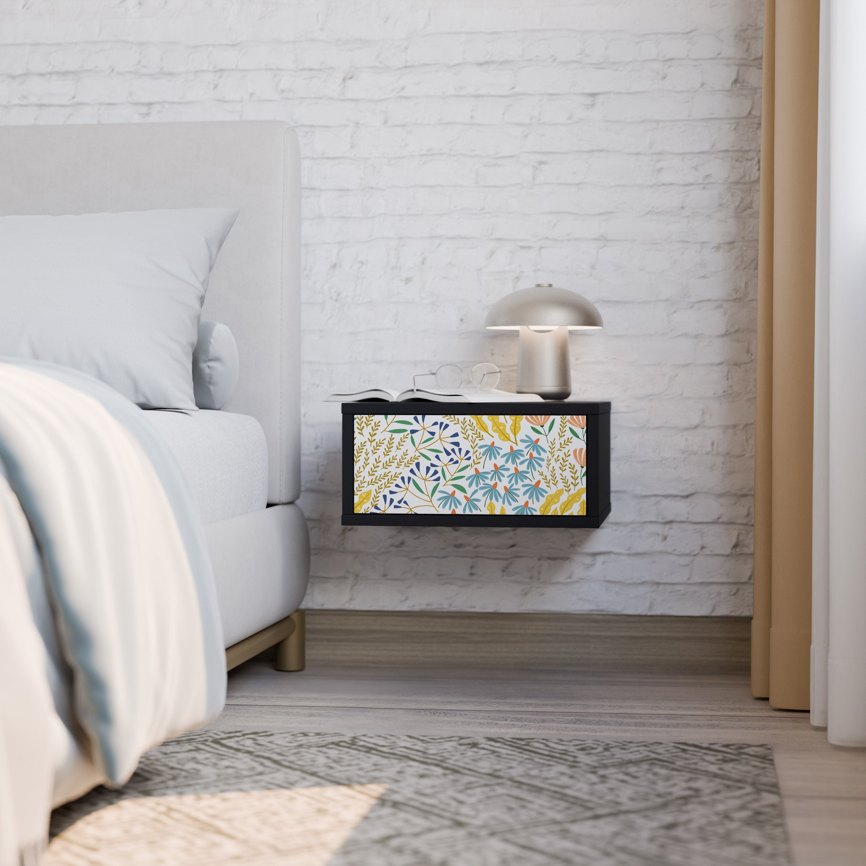 Table de chevet HELLO SPRING en finition noire