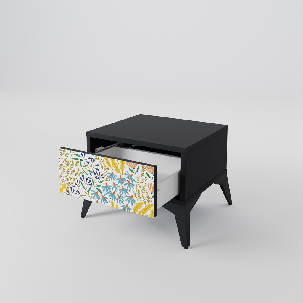 Table de chevet HELLO SPRING en finition noire