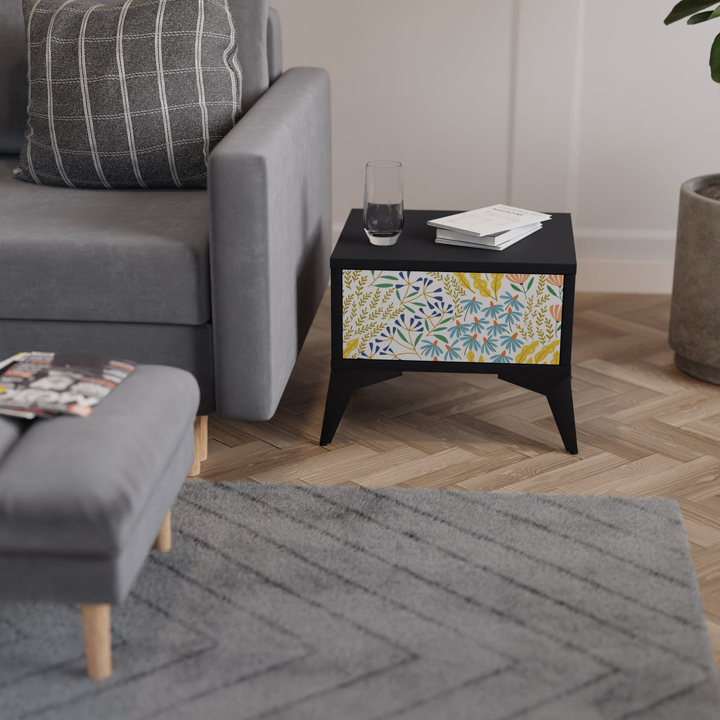 Table de chevet HELLO SPRING en finition noire