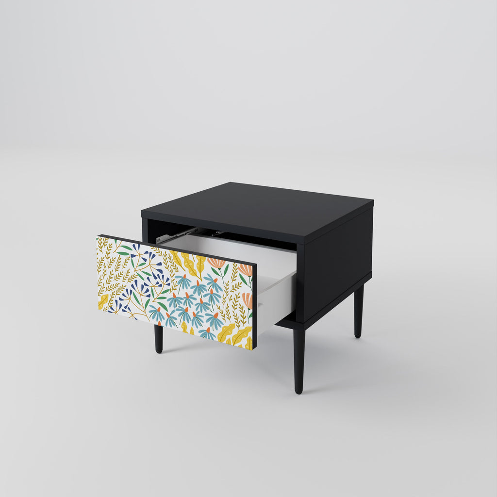 Table de chevet HELLO SPRING en finition noire