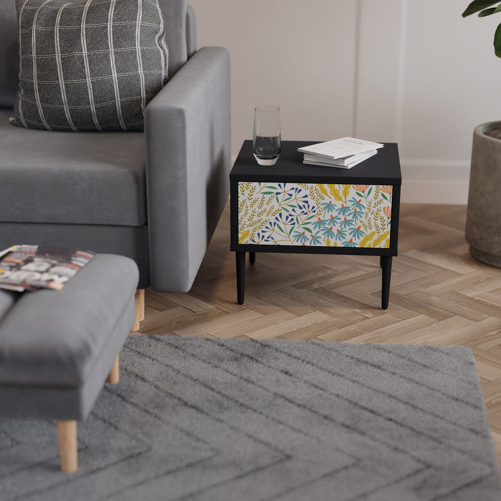 Table de chevet HELLO SPRING en finition noire