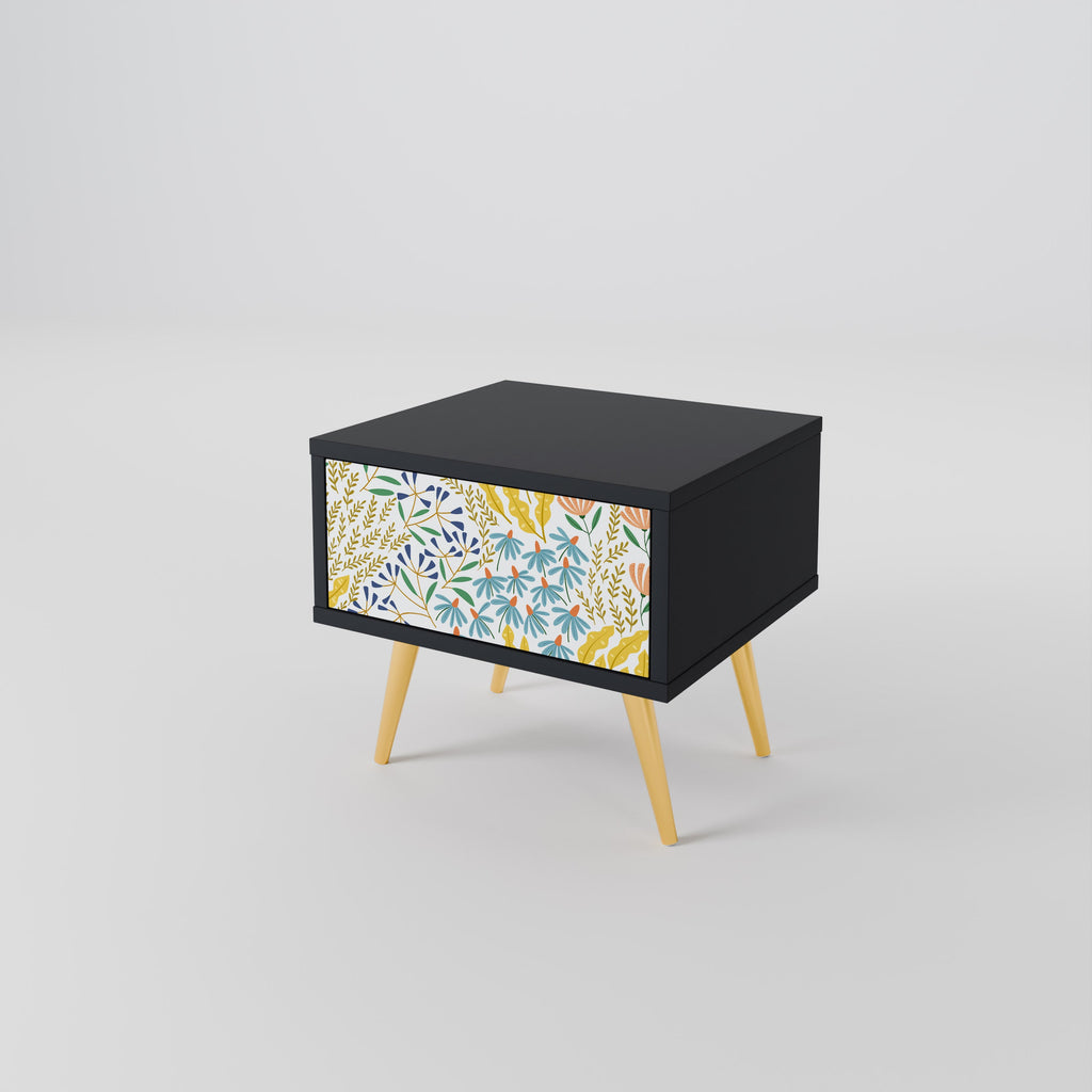 Table de chevet HELLO SPRING en finition noire