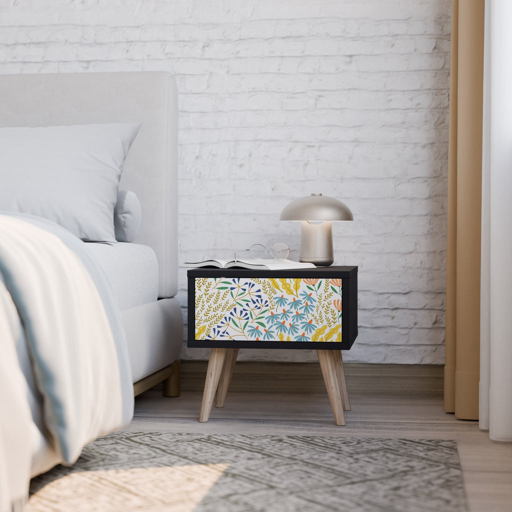 Table de chevet HELLO SPRING en finition noire