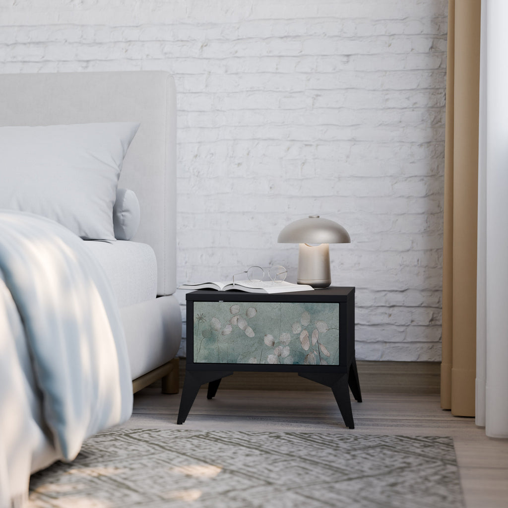 Table de chevet NIGHT LADY en finition noire