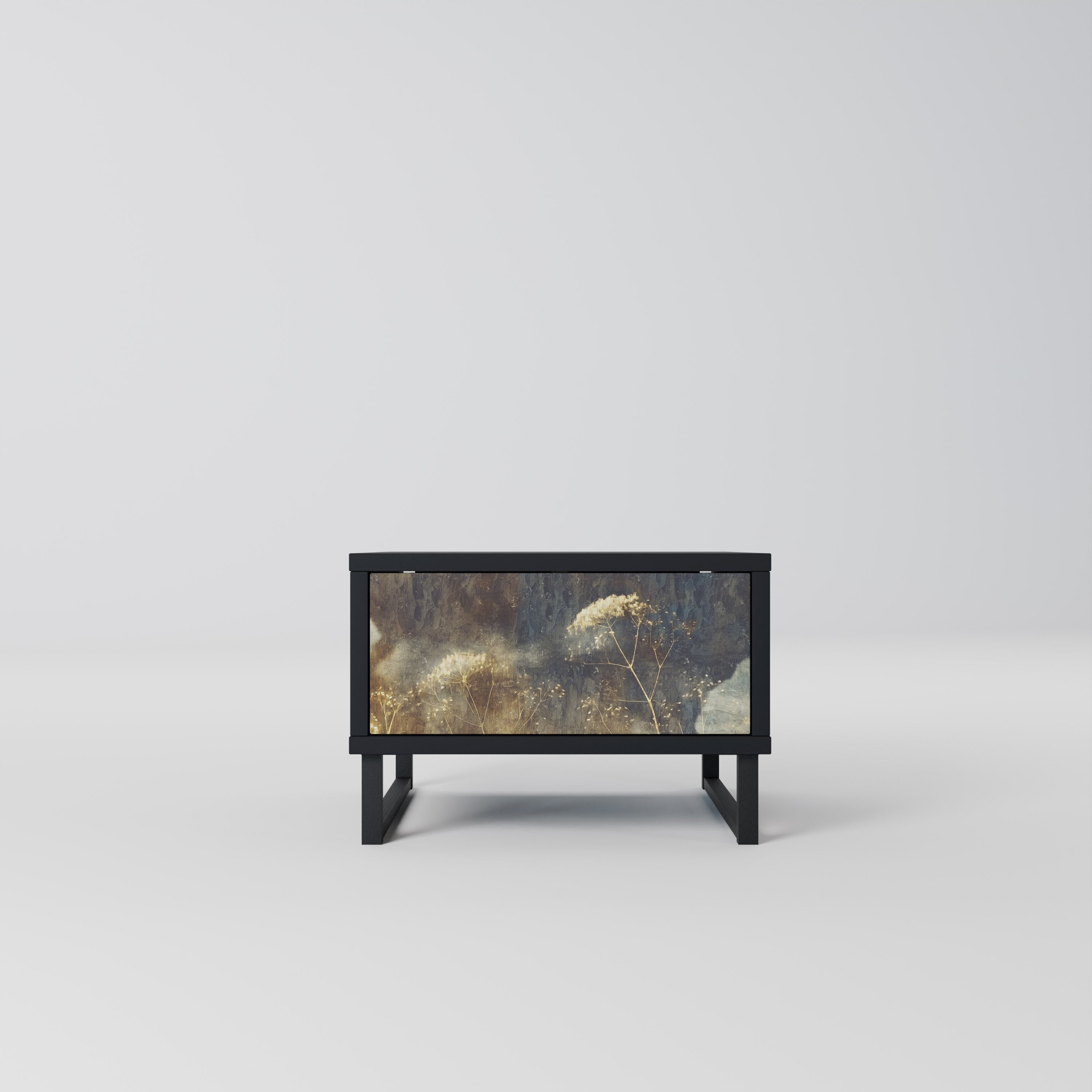 Table de chevet GENTLE POWER en finition noire