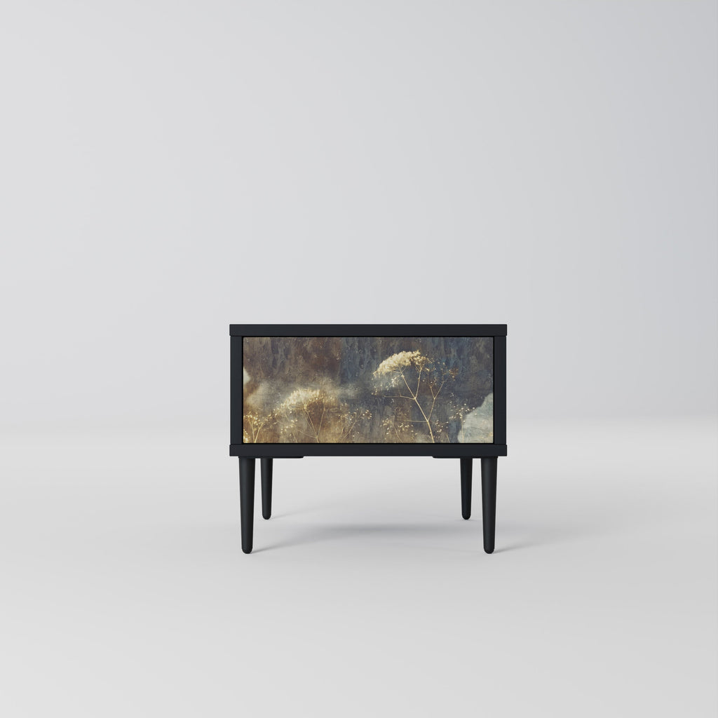 Table de chevet GENTLE POWER en finition noire