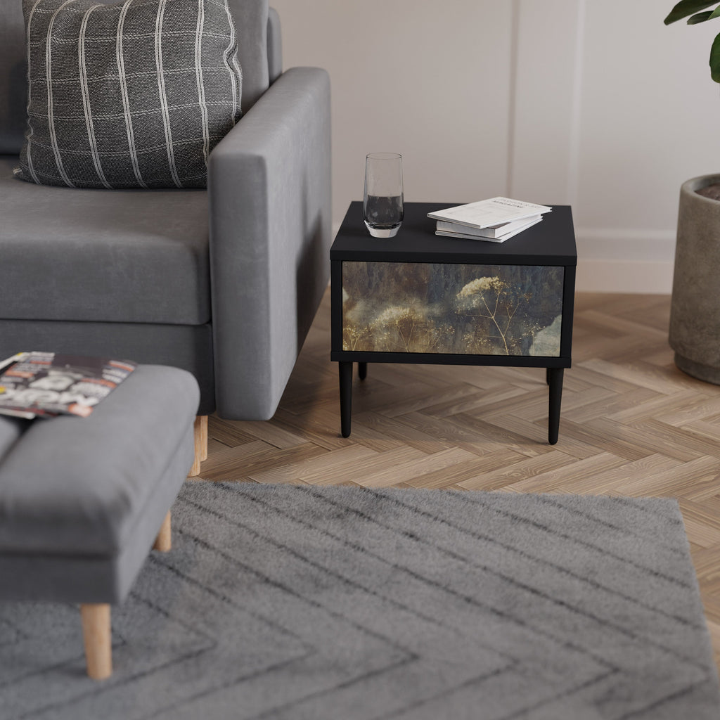 Table de chevet GENTLE POWER en finition noire