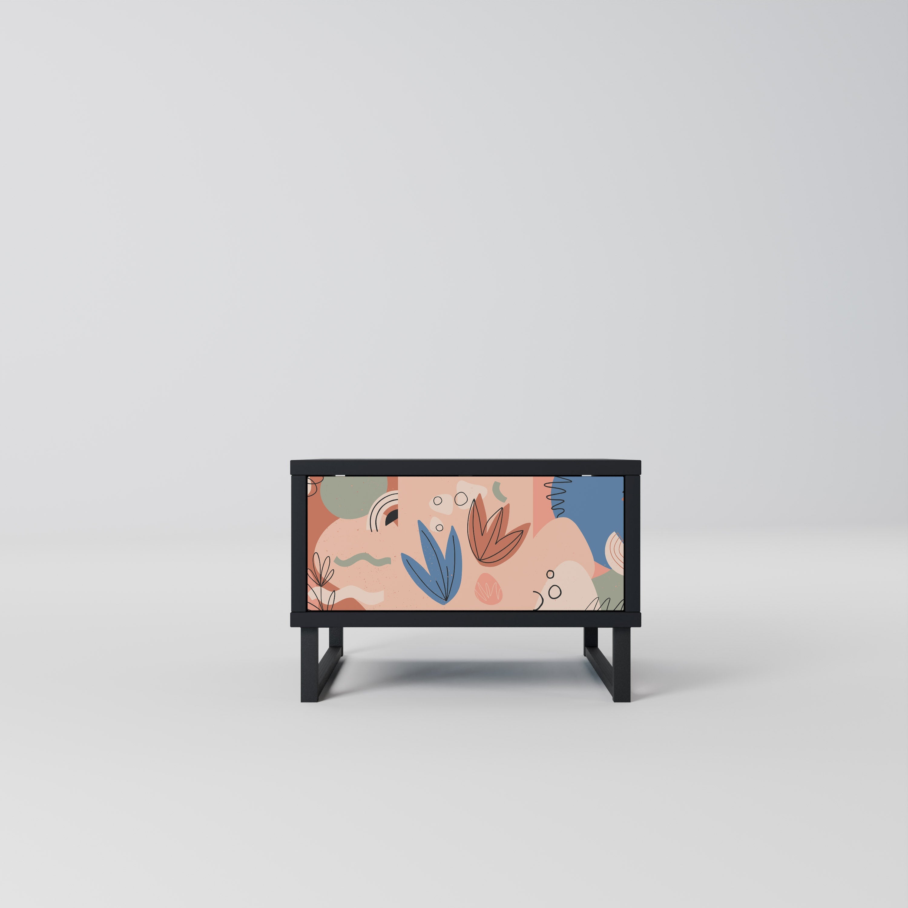 Table de chevet PASTEL DESTINY en finition noire