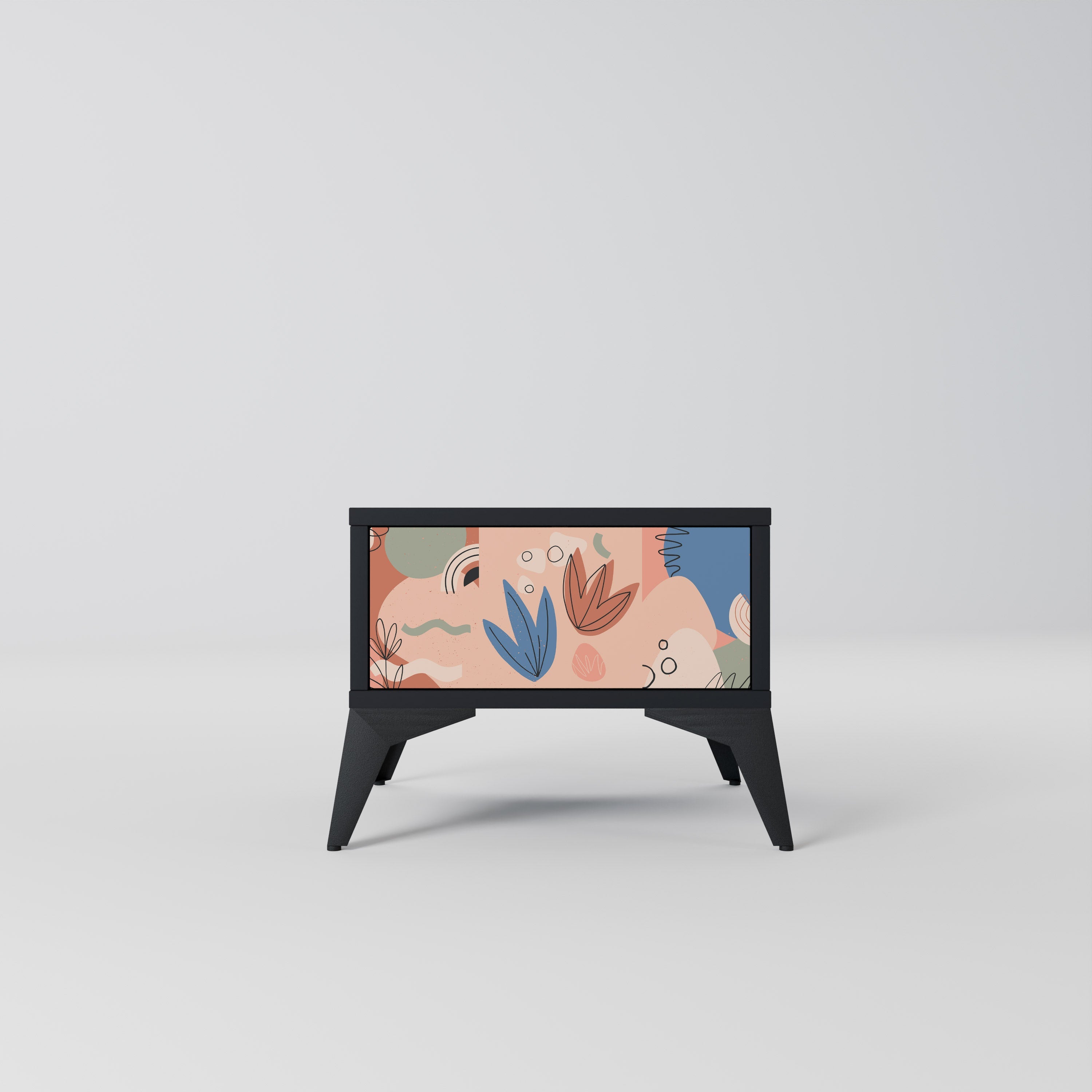 Table de chevet PASTEL DESTINY en finition noire