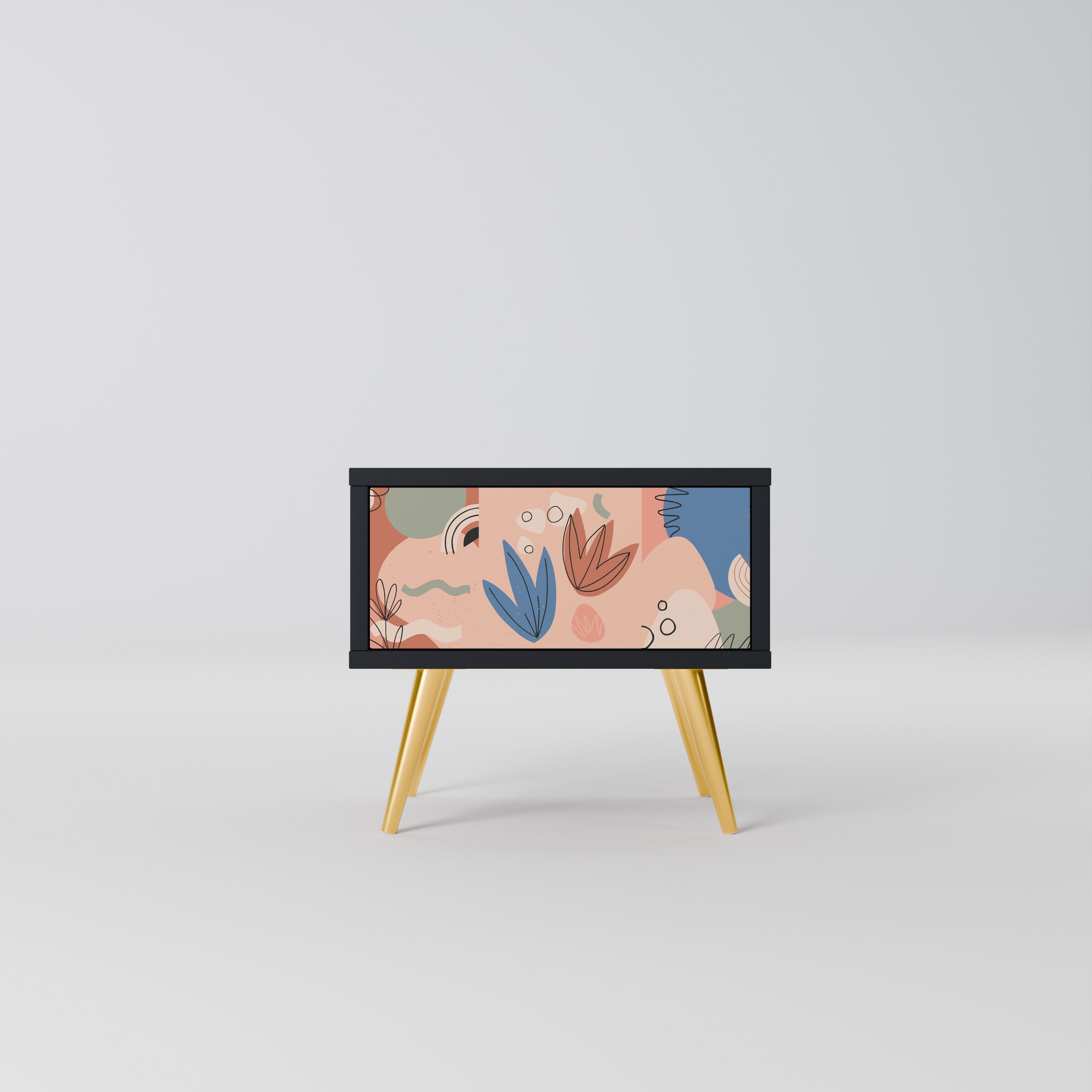 Table de chevet PASTEL DESTINY en finition noire