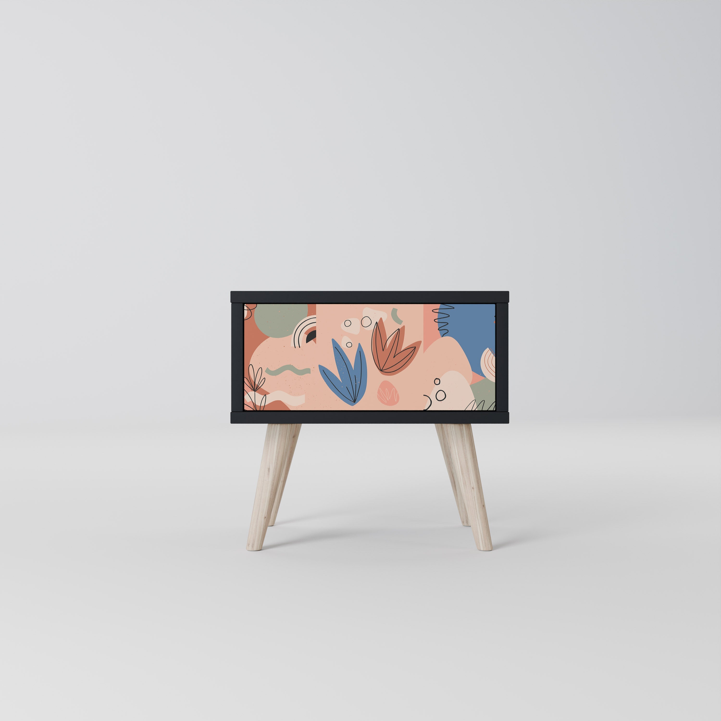 Table de chevet PASTEL DESTINY en finition noire